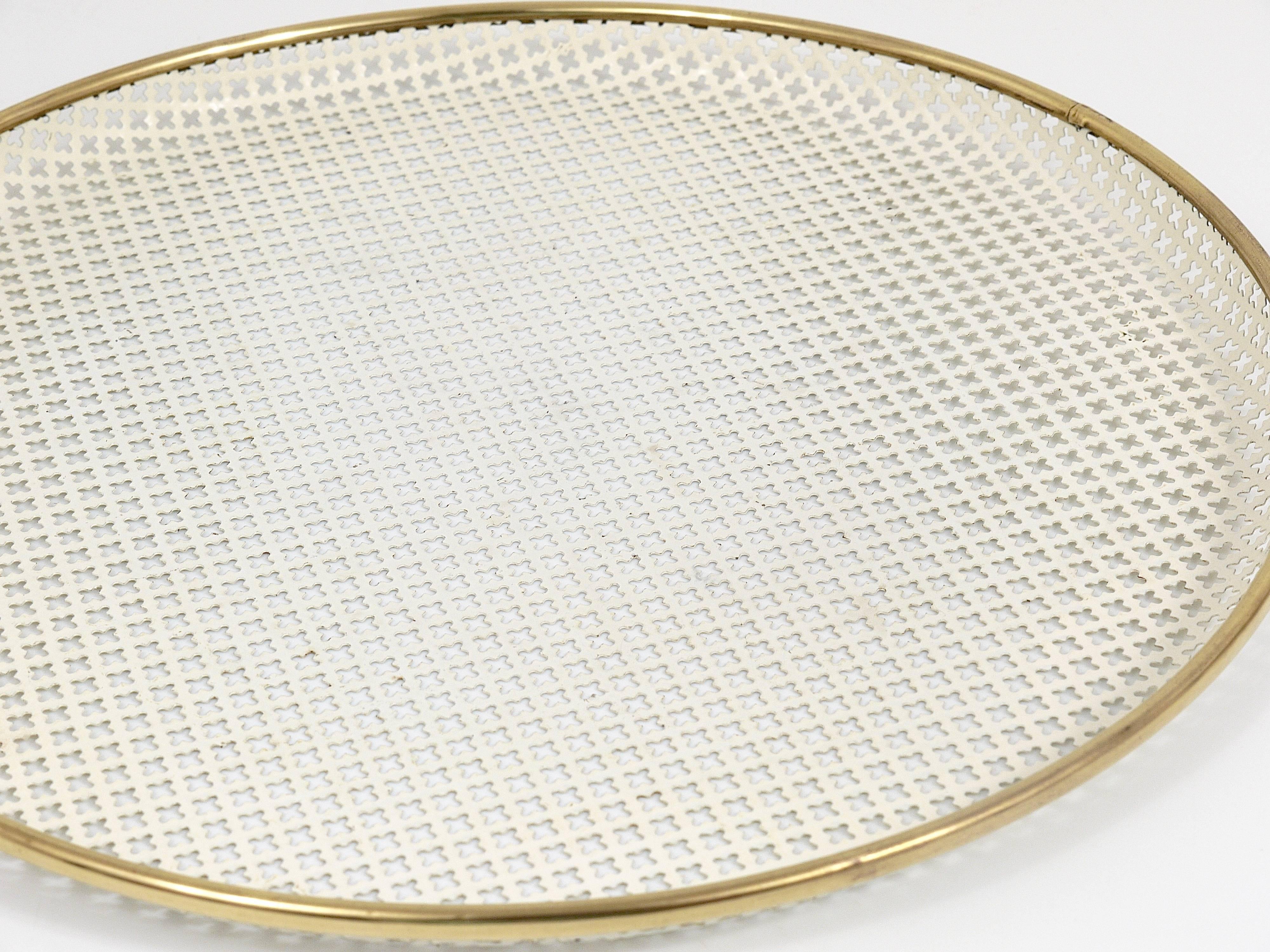 Mid-Century Modern Mid-Century Brass Serving Tray, Mathieu Mategot Style by Münchner Werkstätten