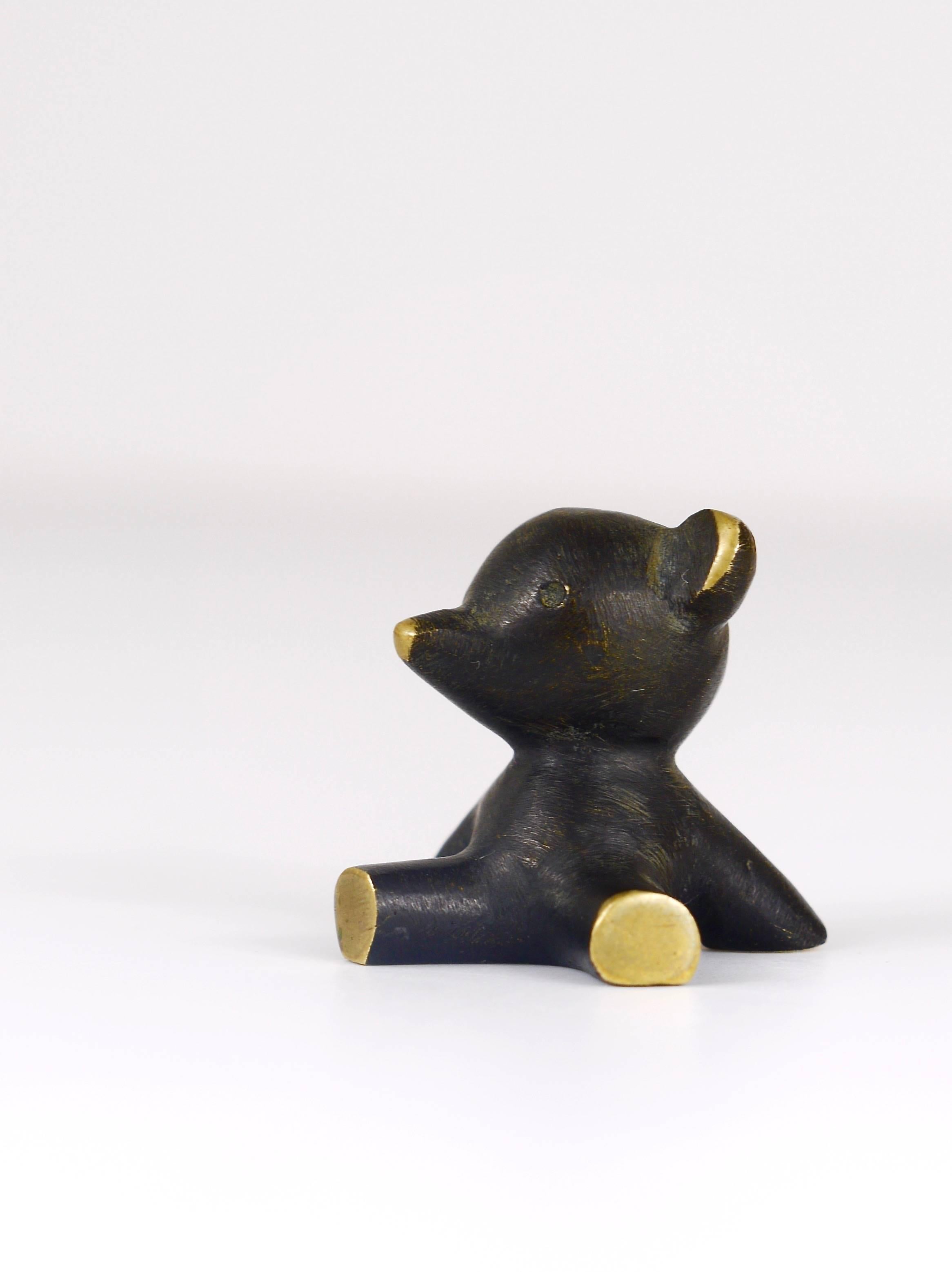 Austrian Walter Bosse Sitting Bear Figurine, Hertha Baller, Austria, 1950s