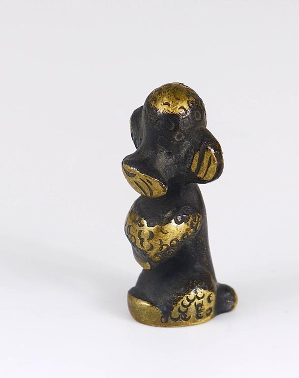 Walter Bosse Brass Poodle Figurine, Lucky Charm, Hertha Baller, Austria ...