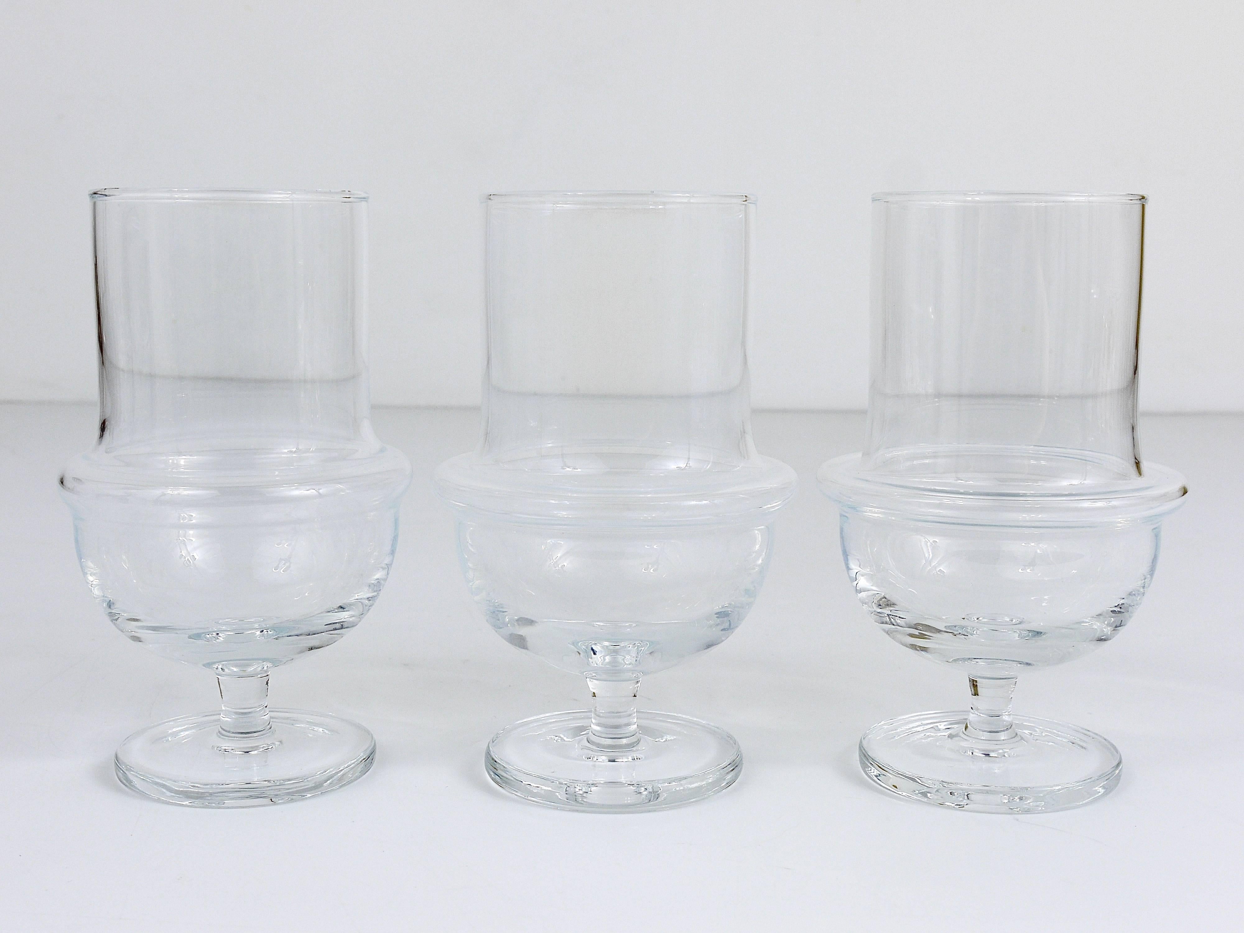 Austrian Six Carl Aubock Mid-Century Wine Glasses by Ostovics Culinar, Austria, 1970s