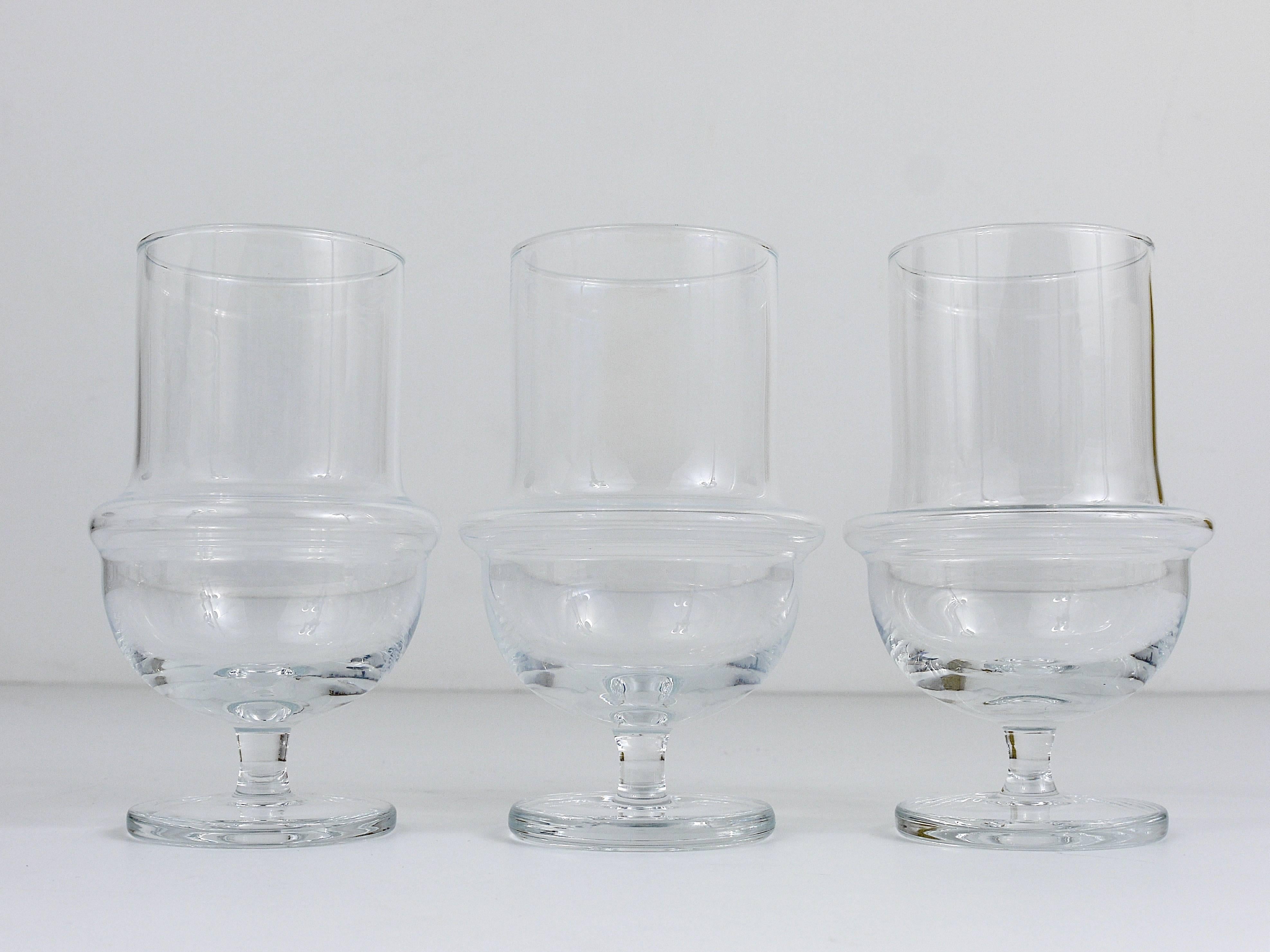 20th Century Six Carl Aubock Mid-Century Wine Glasses by Ostovics Culinar, Austria, 1970s