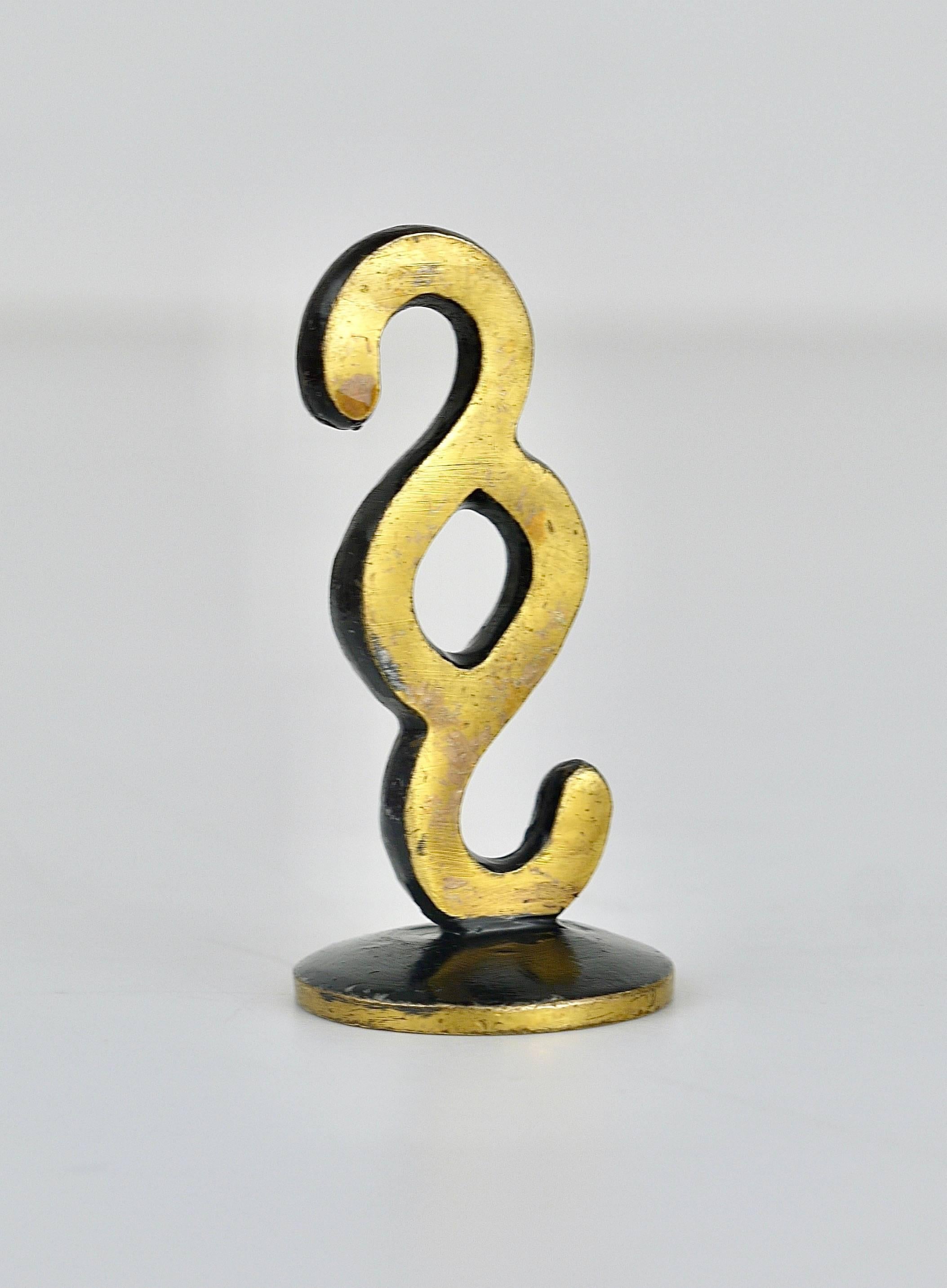 20th Century Walter Bosse Paragraph Lawyer Brass Sculpture, Herta Baller, Austria, 1950s For Sale