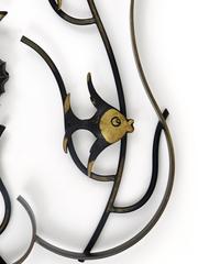 Walter Bosse Seahorse Fishes Mural Brass Sculptures, Hertha Baller, Austria 1950