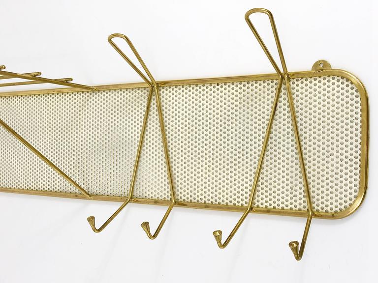 MidCentury Brass Coat Rack, Münchner Werkstätten, Germany, 1950s For