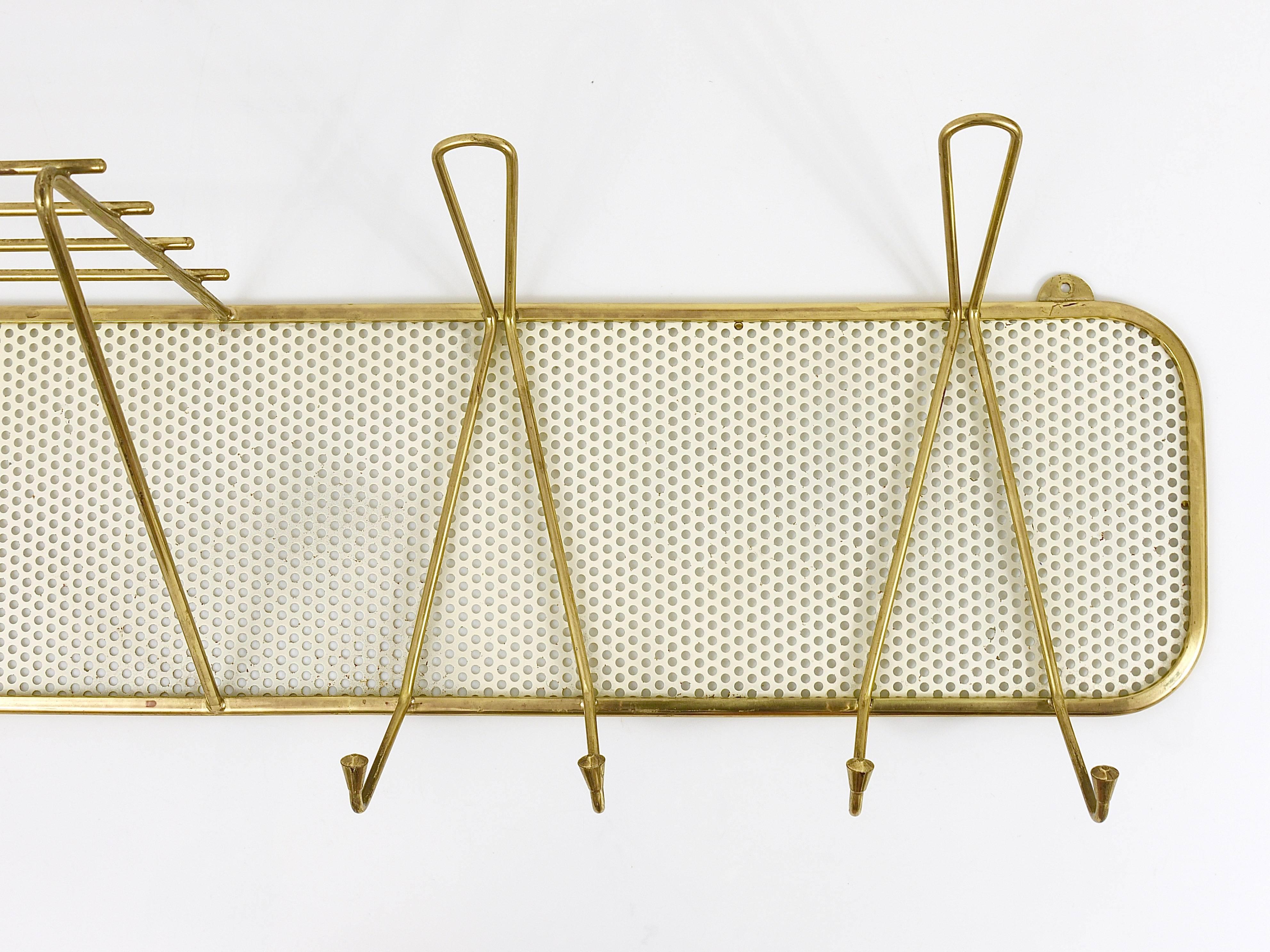 Mid-Century Brass Coat Rack, Münchner Werkstätten, Germany, 1950s 1