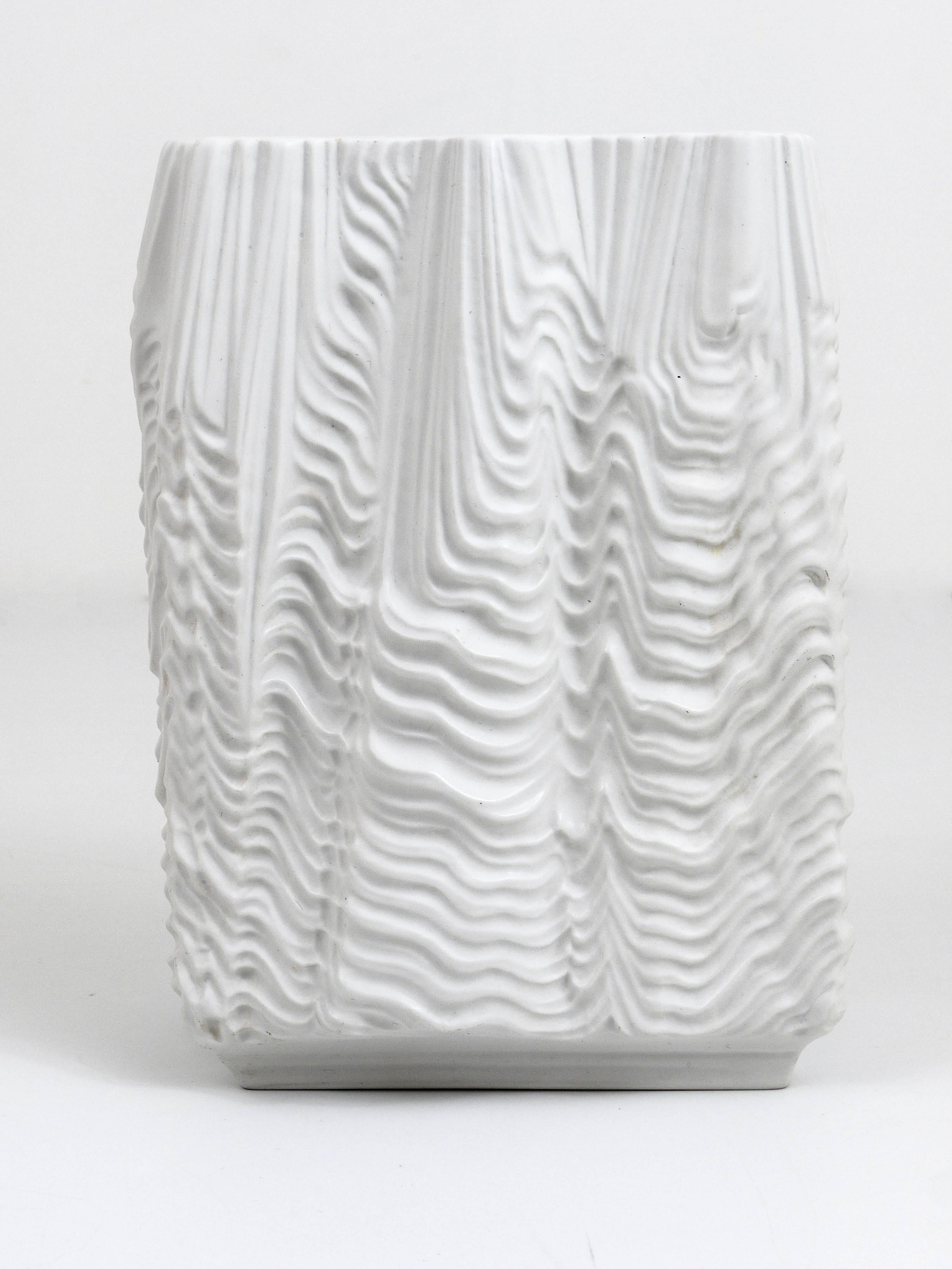Large Martin Freyer White Porcelain Vase, Rosenthal Studio Linie, Germany, 1960 3