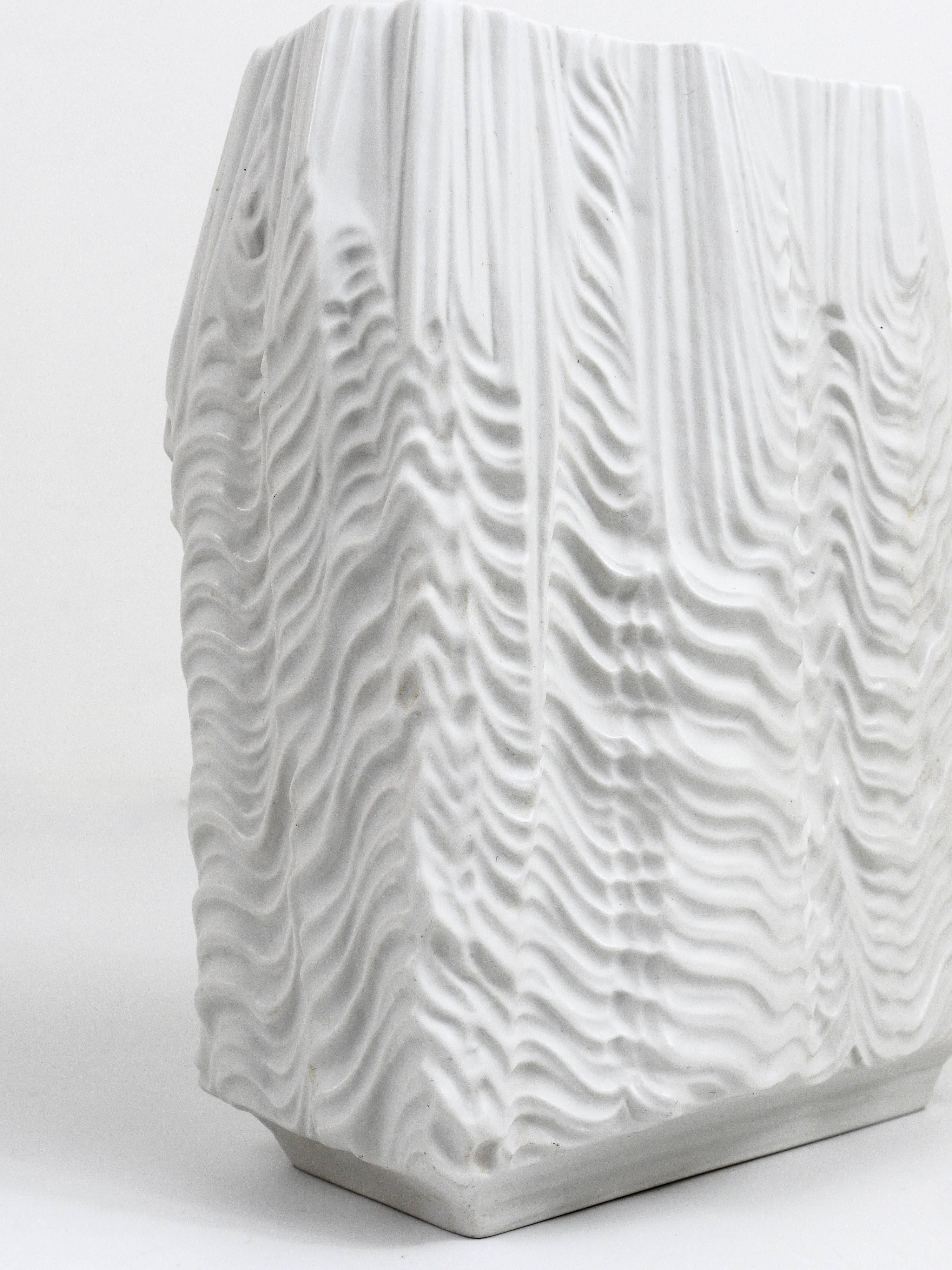 20th Century Large Martin Freyer White Porcelain Vase, Rosenthal Studio Linie, Germany, 1960