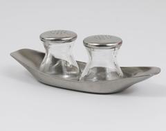 Wilhelm Wagenfeld Mid-Century Salt and Pepper Shakers by WMF, Germany, 1950s
