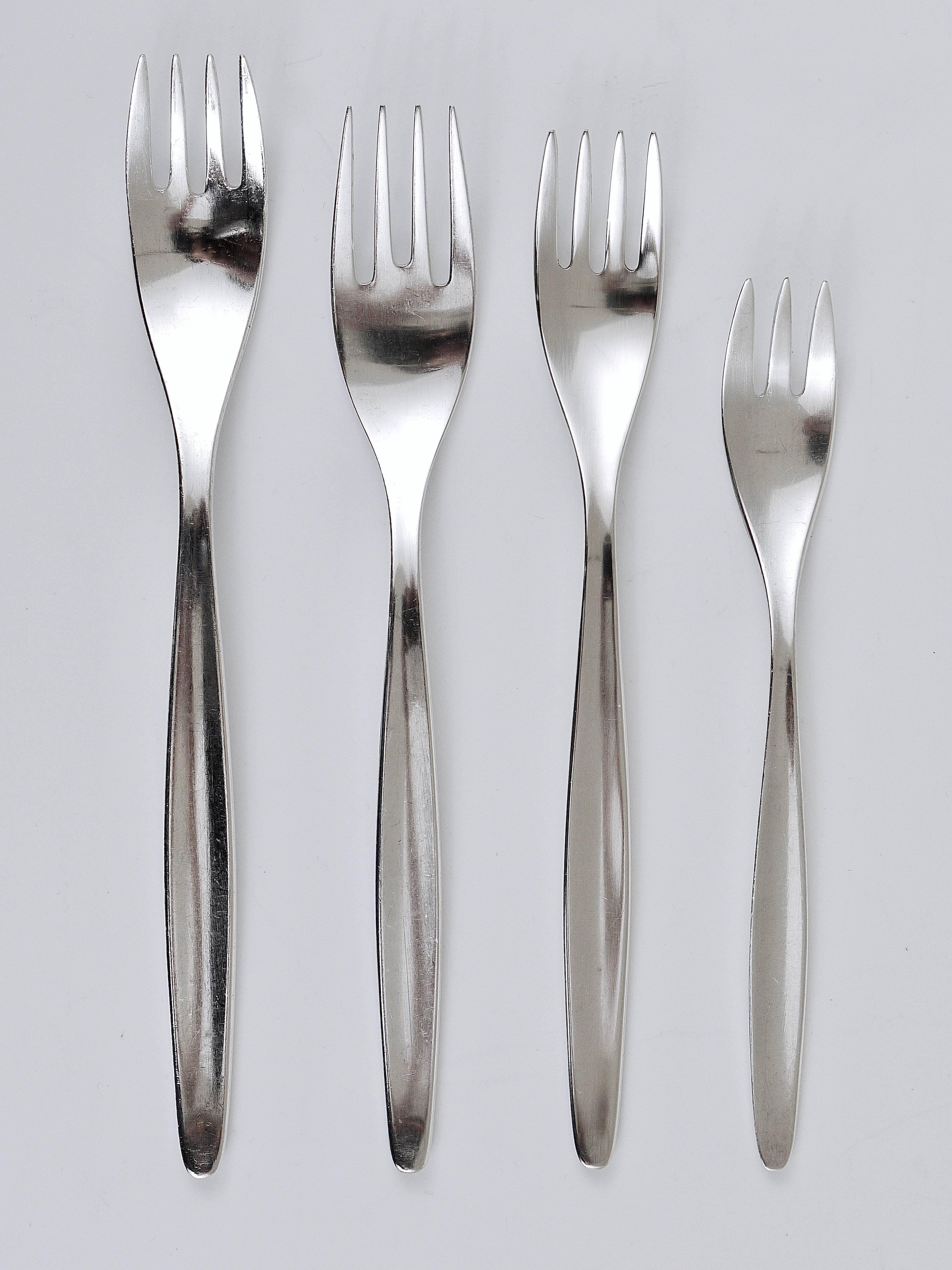 A meticulously curated set of silver-plated cutlery, the 