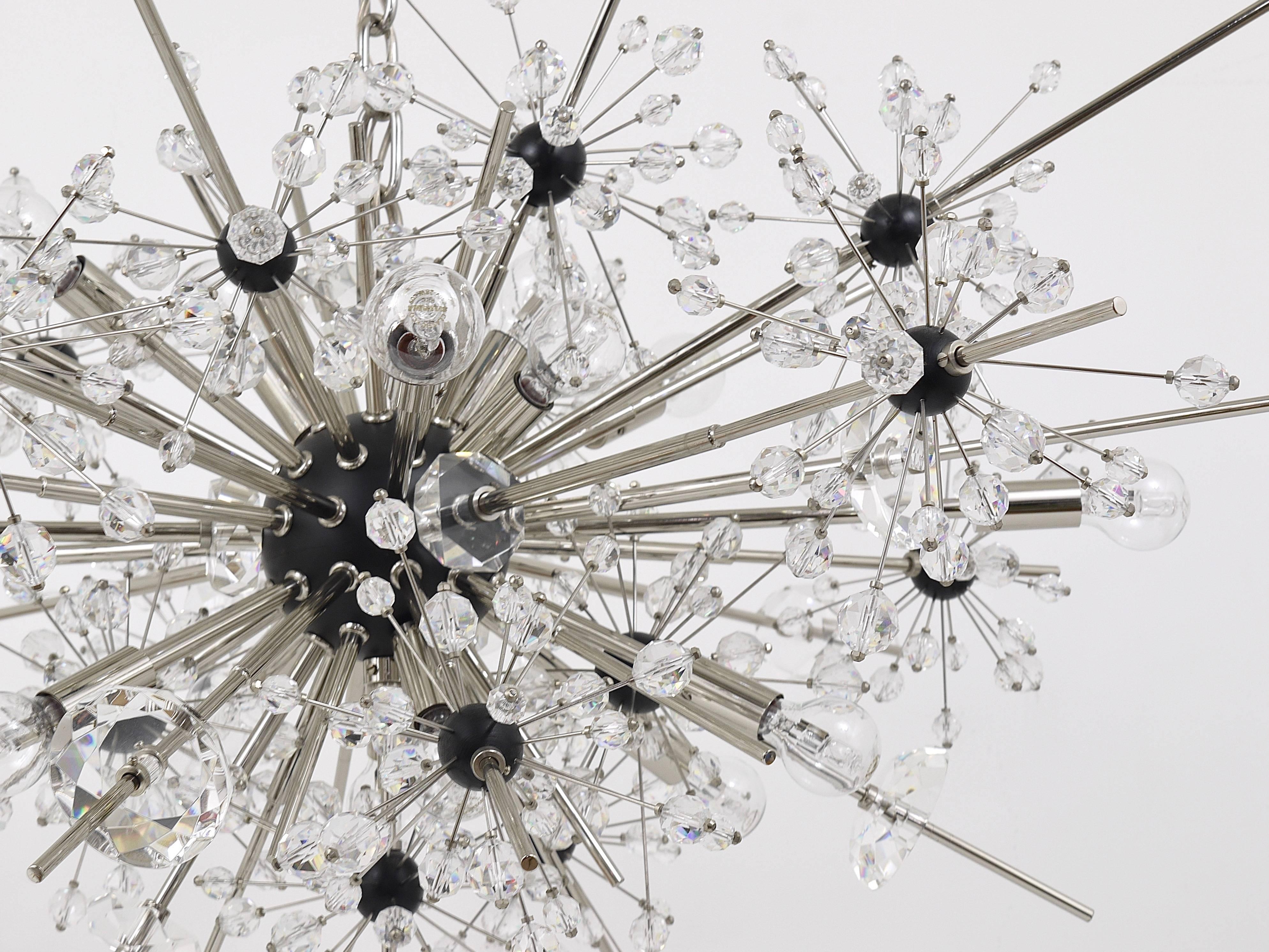 Riesiger Metropolitan Opera Crystal Sputnik Met Kronleuchter von Lobmeyr Wien (Messing)