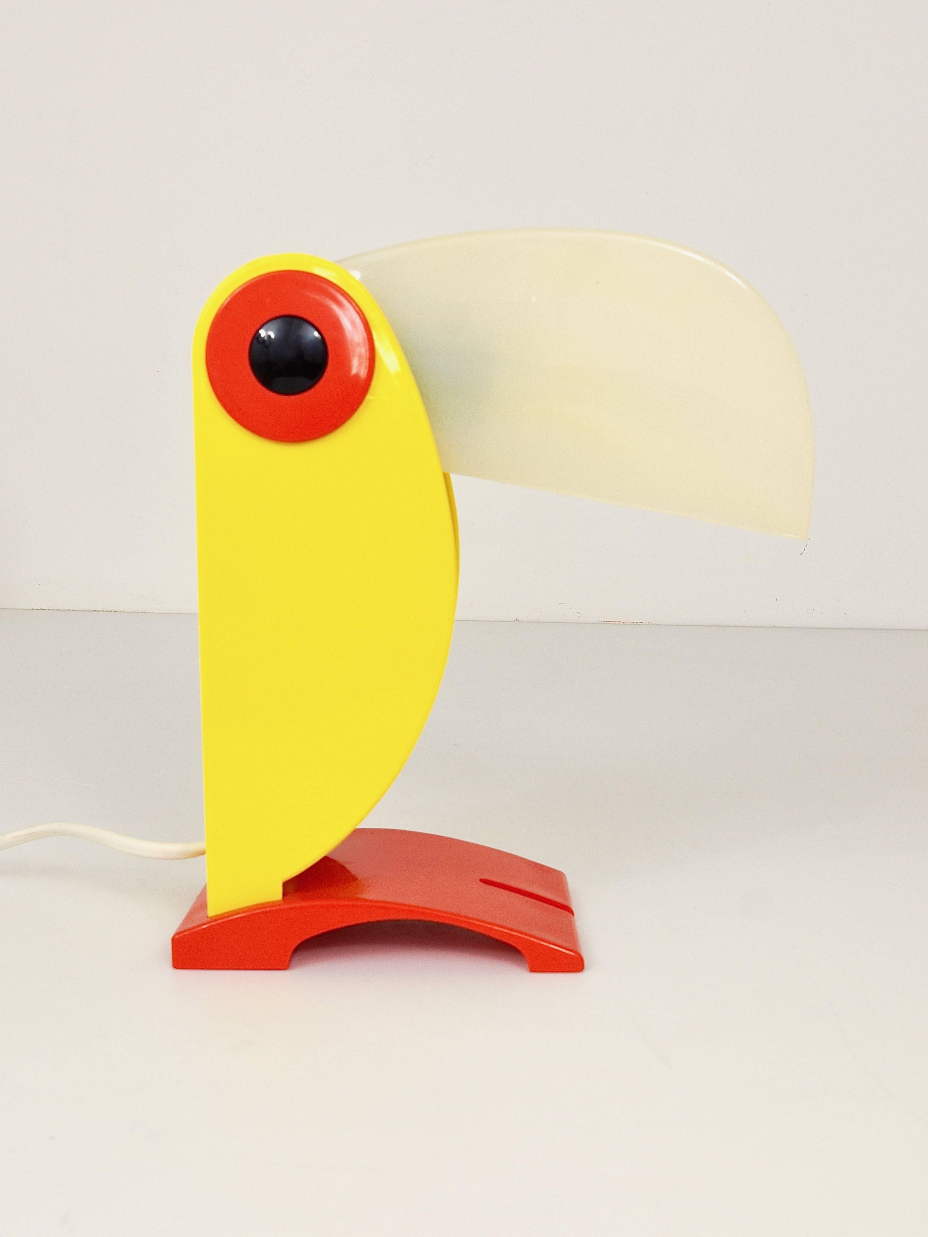 Charming Toucan Table Lamp by Steven Sclaroff for OTF, Italy, 1970s 1