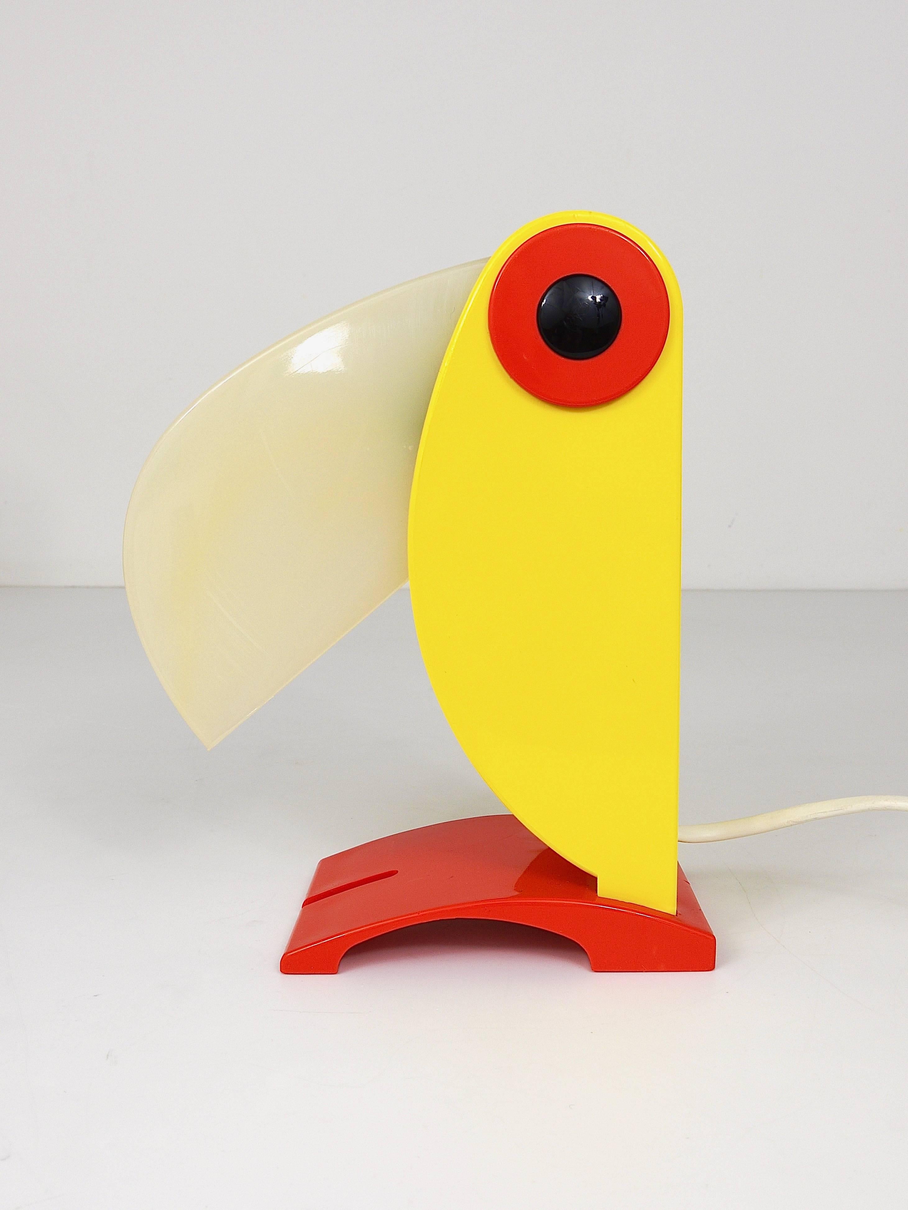 Charming Toucan Table Lamp by Steven Sclaroff for OTF, Italy, 1970s 2