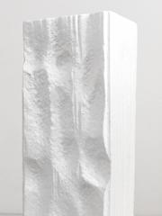 Grand vase en porcelaine Op Art en relief blanc, Martin Freyer, Rosenthal, Allemagne, années 1960