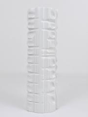 Rosenthal Germany Op Art Huge White Relief Porcelain Vase, 1960s
