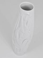 Vase en porcelaine Op Art Cuno Fischer Rosenthal Studio-Linie White Relief, années 1960