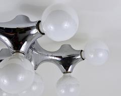 Stilvoller verchromter Sputnik-Kronleuchter aus dem Raumfahrtzeitalter von Cusack, Deutschland, 1970er Jahre