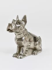 Art Deco Schnauzer Dog Money Box, Piggy Bank, Made of Tin, France, 1930s