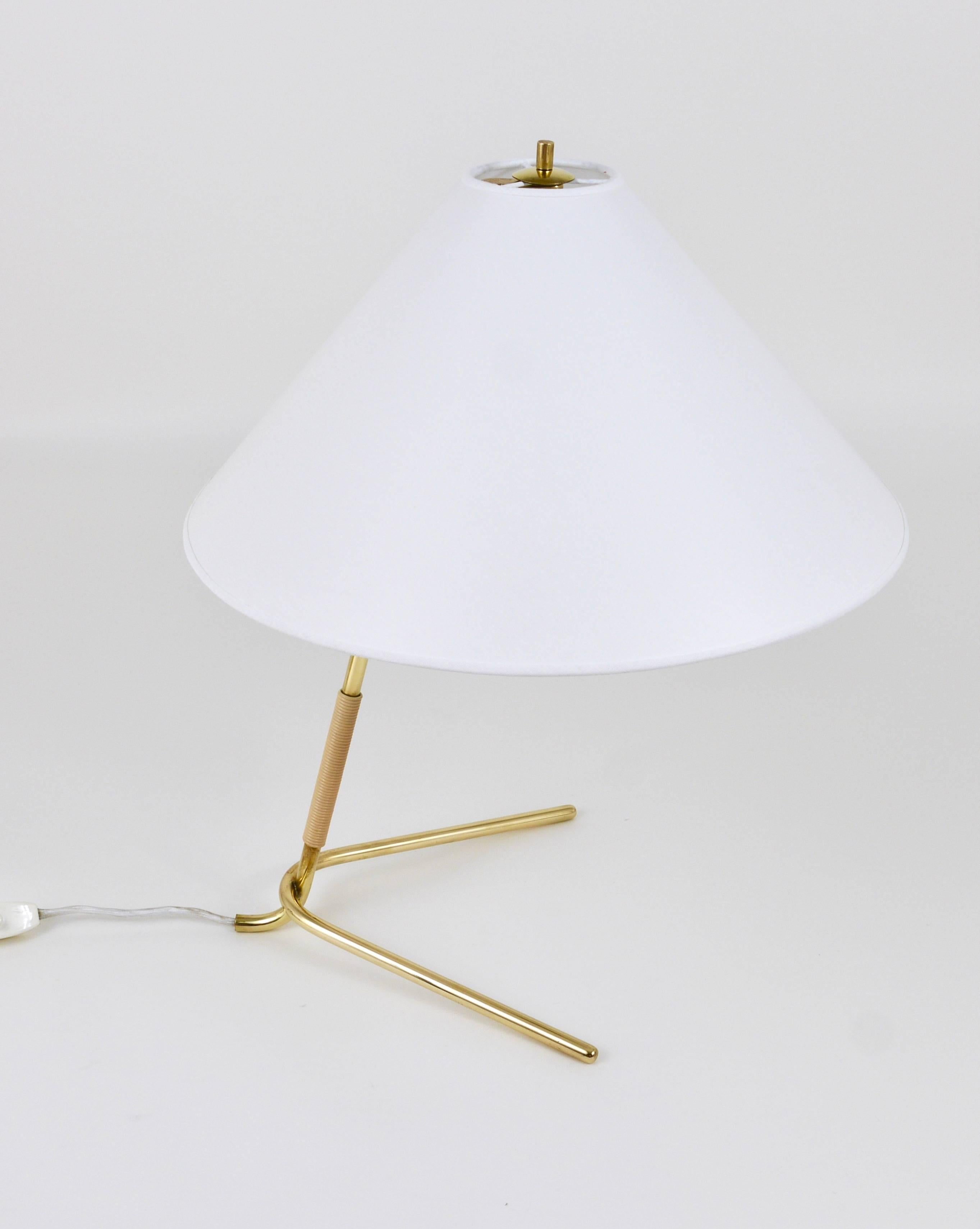 20th Century Mid-Century Kalmar Hase TL Brass Table Lamp, Austria, 1950s