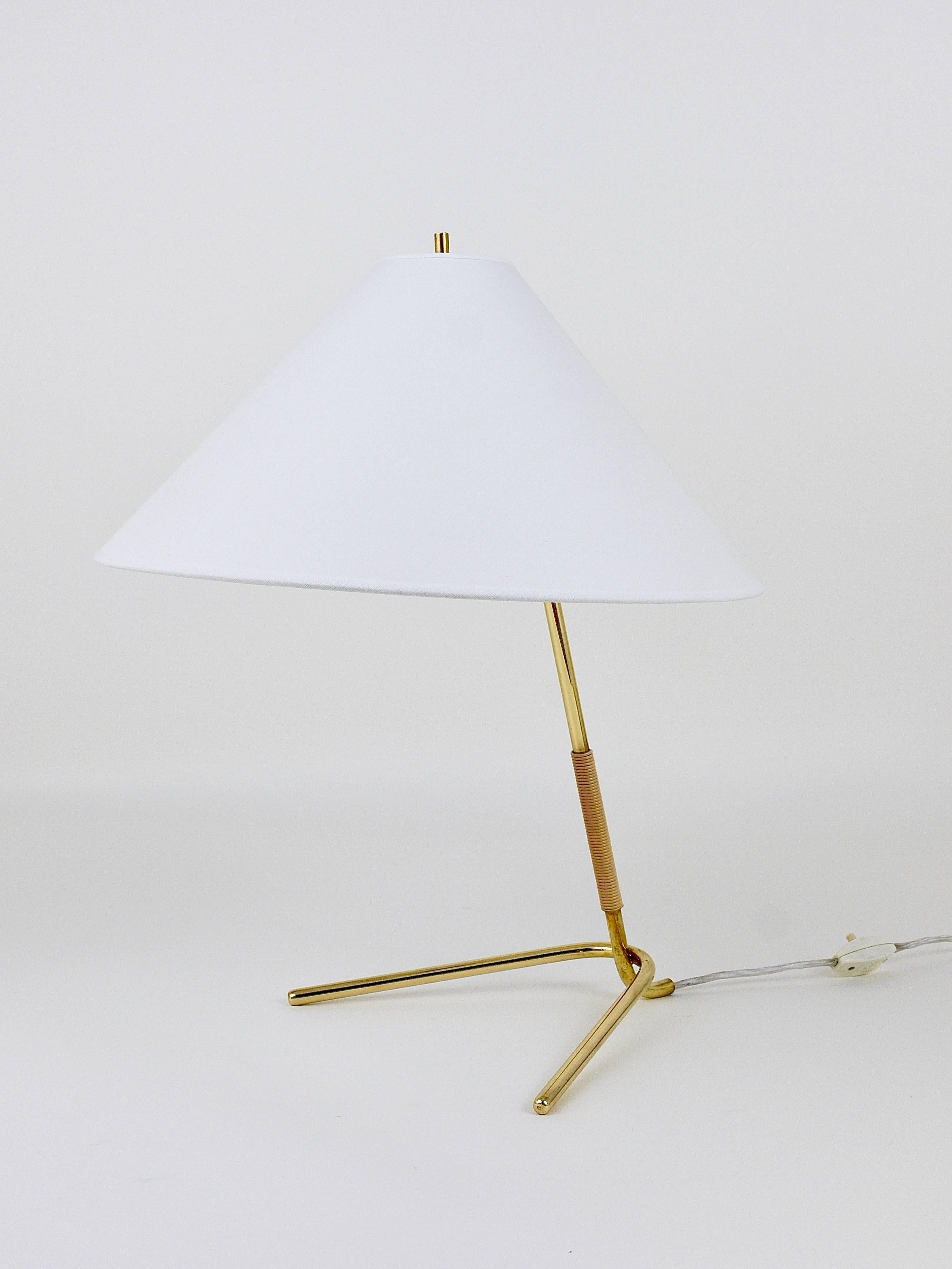 Austrian Mid-Century Kalmar Hase TL Brass Table Lamp, Austria, 1950s