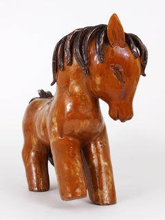 Walter Bosse Huge Pottery Ceramic Horse Sculpture, Austria, 1950s