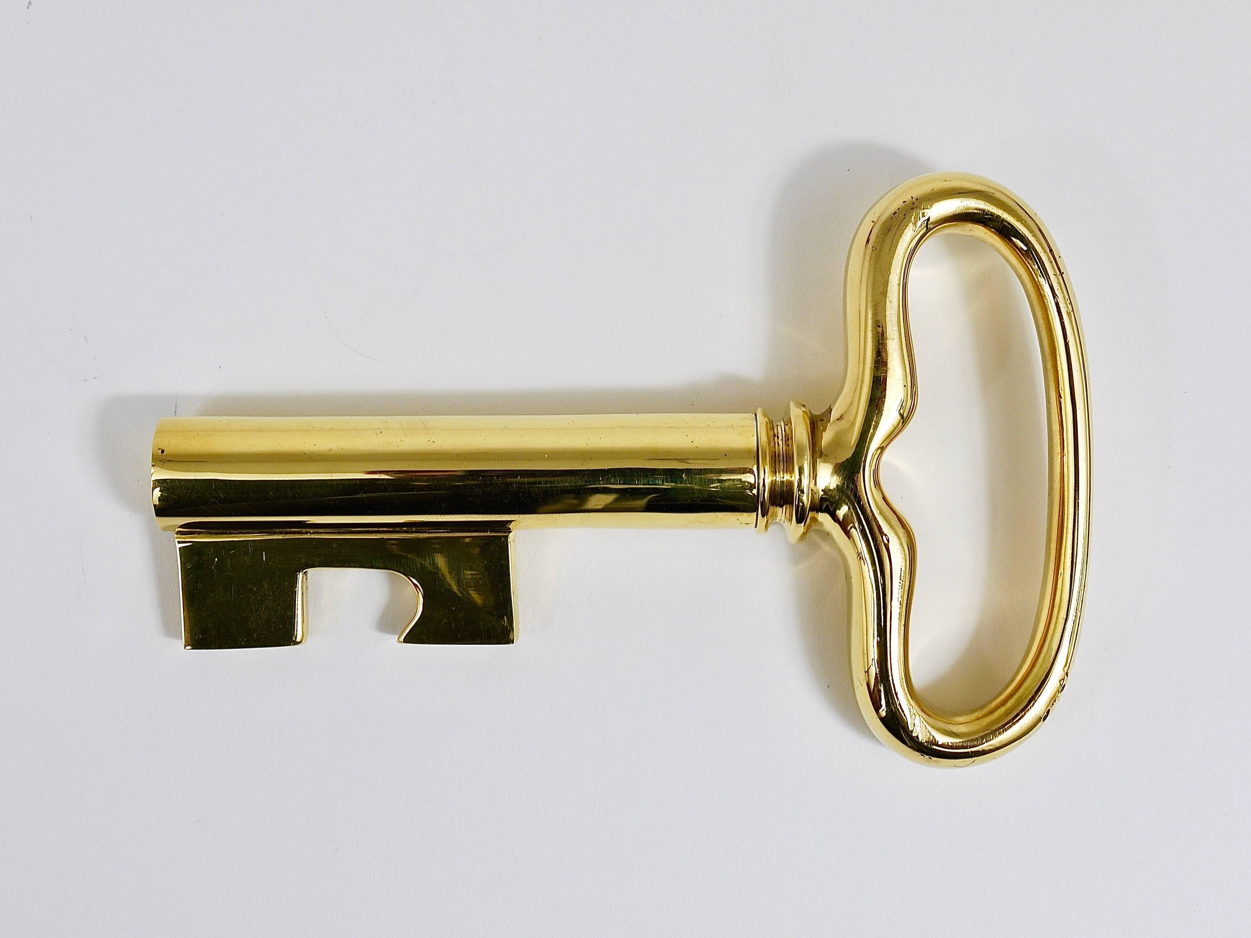 large brass skeleton key