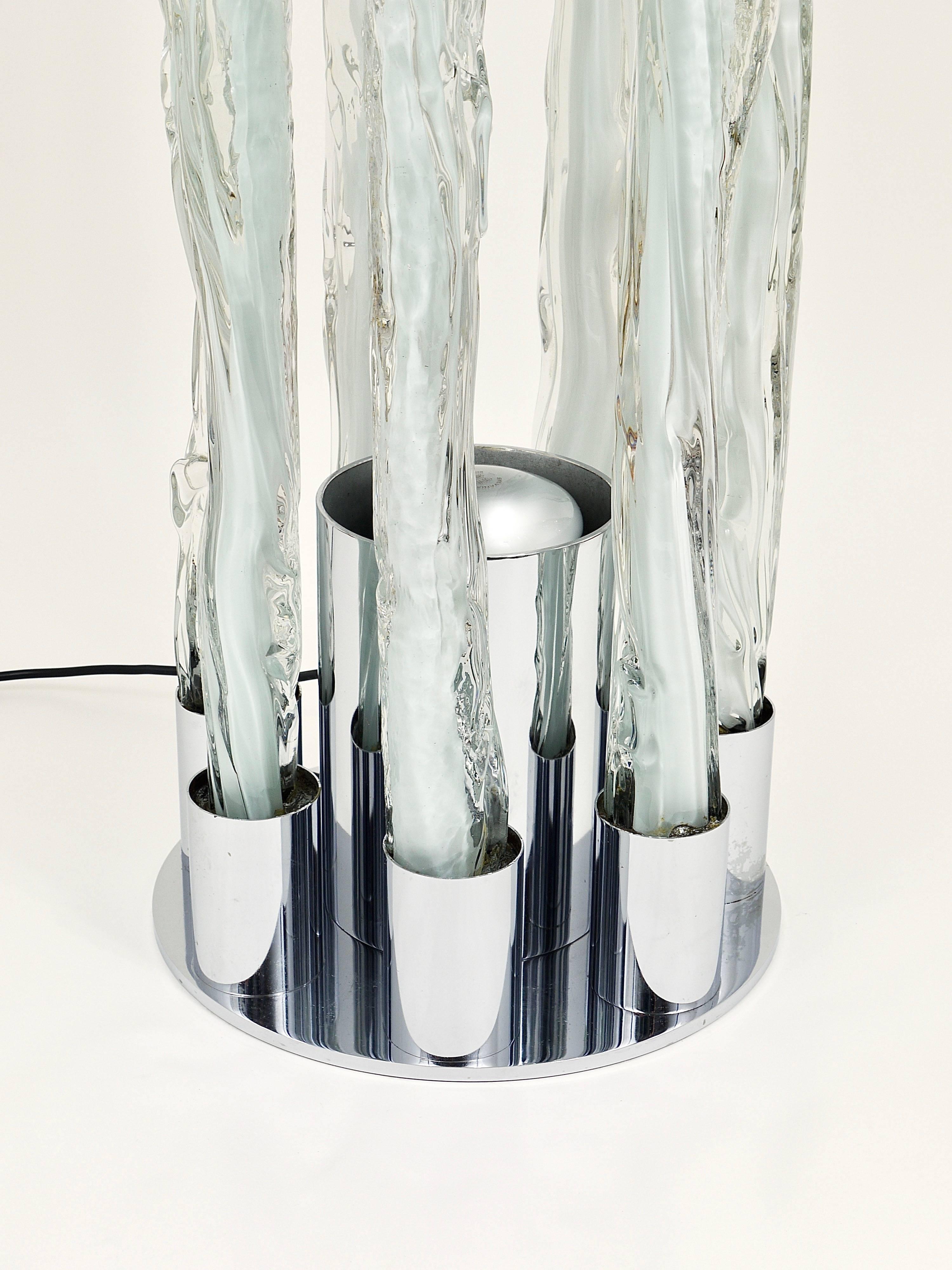 Lampadaire sculptural en verre de Murano Ettore Fantasia Gino Poli, Italie, années 1960 Bon état - En vente à Vienna, AT