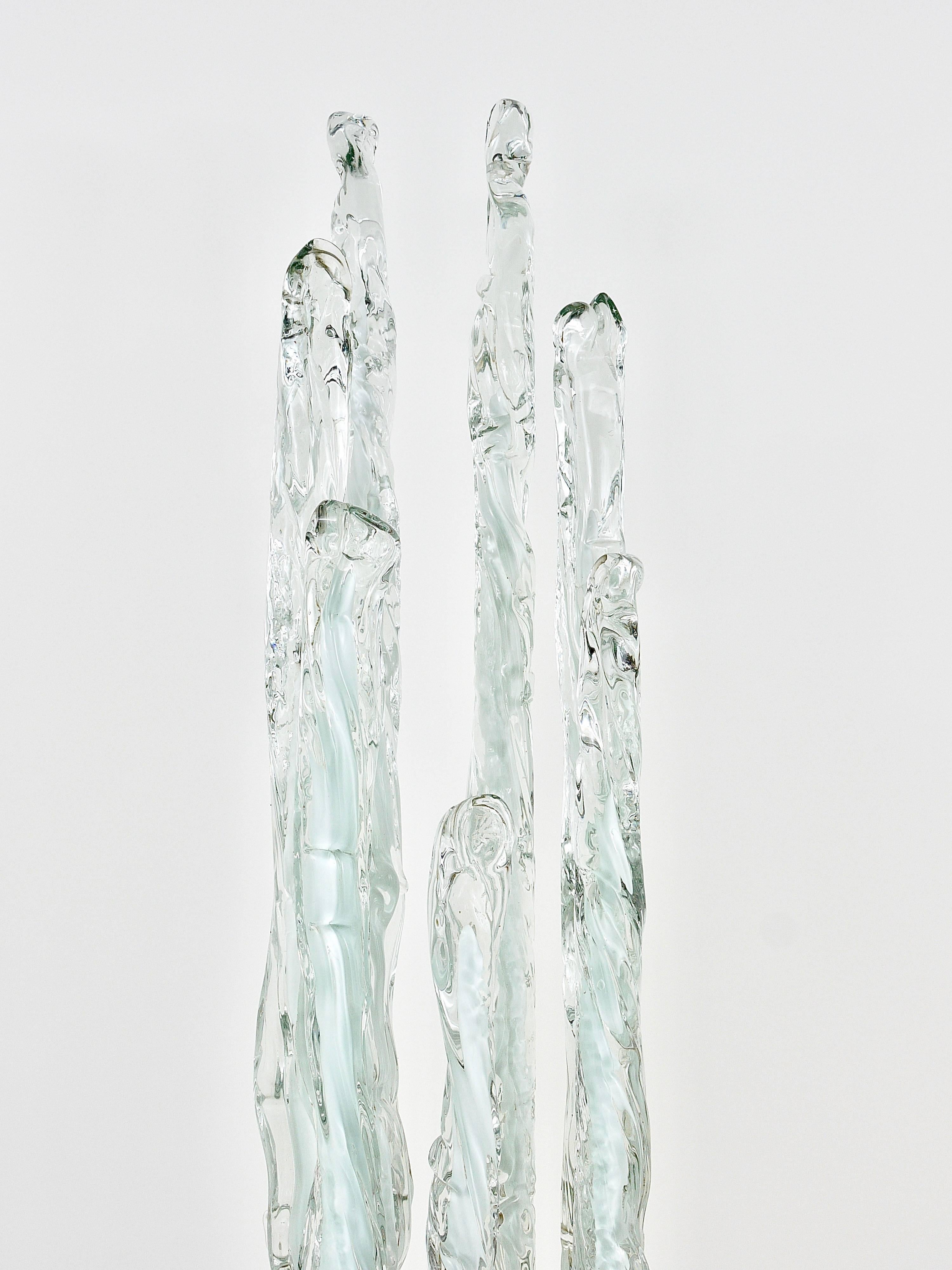 Lampadaire sculptural en verre de Murano Ettore Fantasia Gino Poli, Italie, années 1960 en vente 1