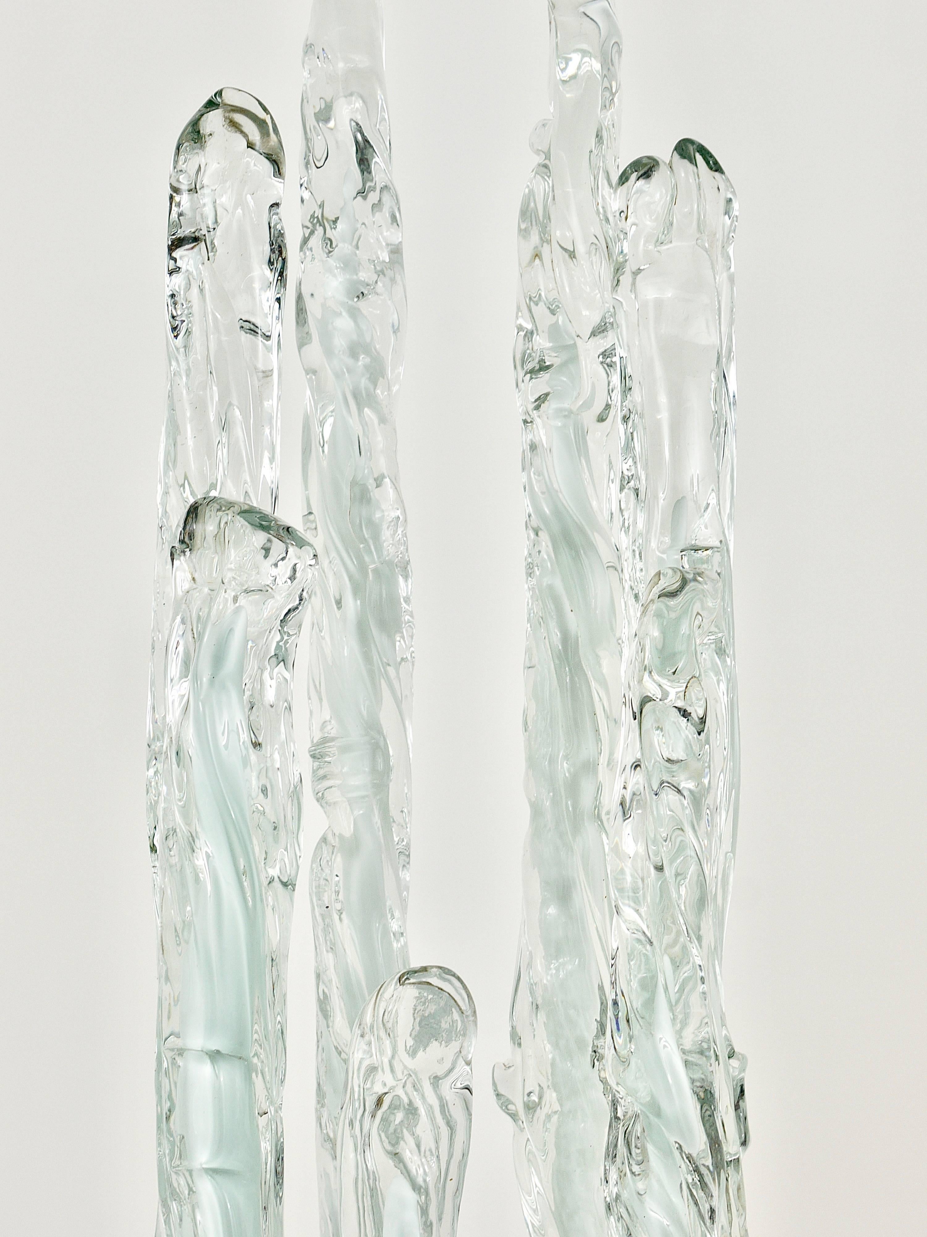 Sculptural Ettore Fantasia Gino Poli Murano Glass Floor Lamp, Italy, 1960s 2