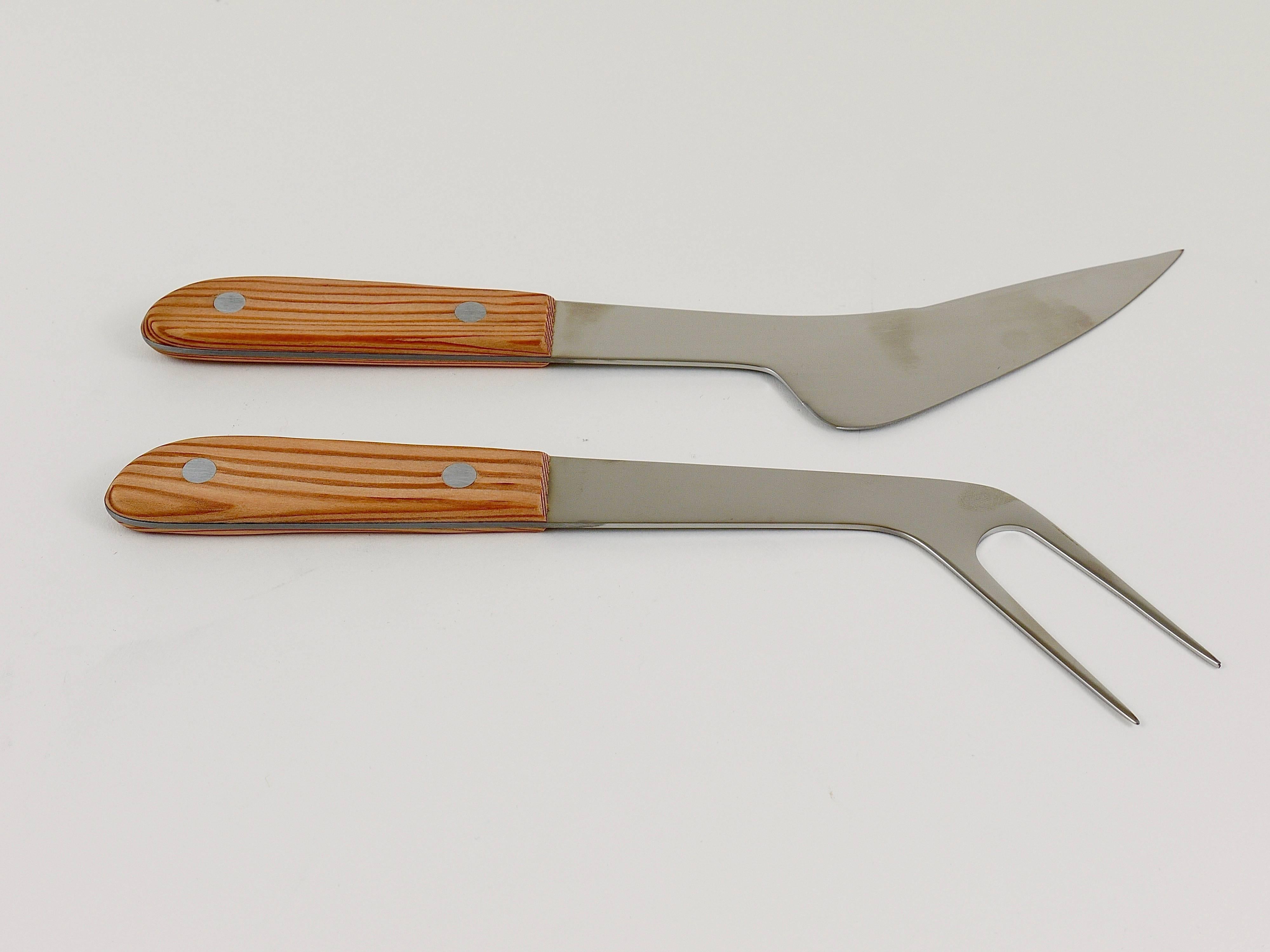 20th Century Boxed Mid Century Carving Set 5009, Knife and Fork by Amboss Austria, 1960s For Sale