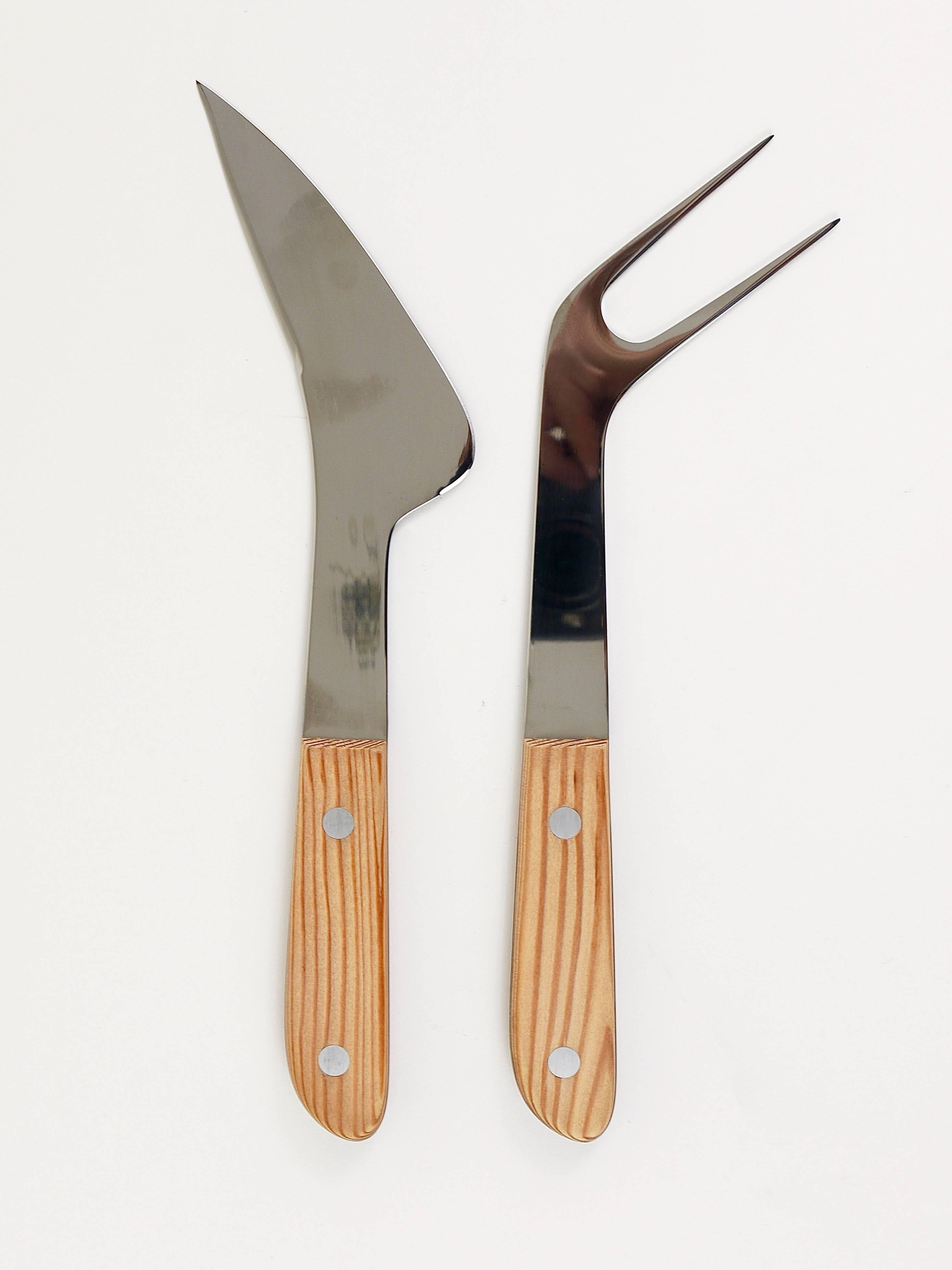 Schnitzerei-Set 5009 aus der Mitte des Jahrhunderts, Messer und Gabel von Amboss Österreich, 1960er Jahre im Angebot 1