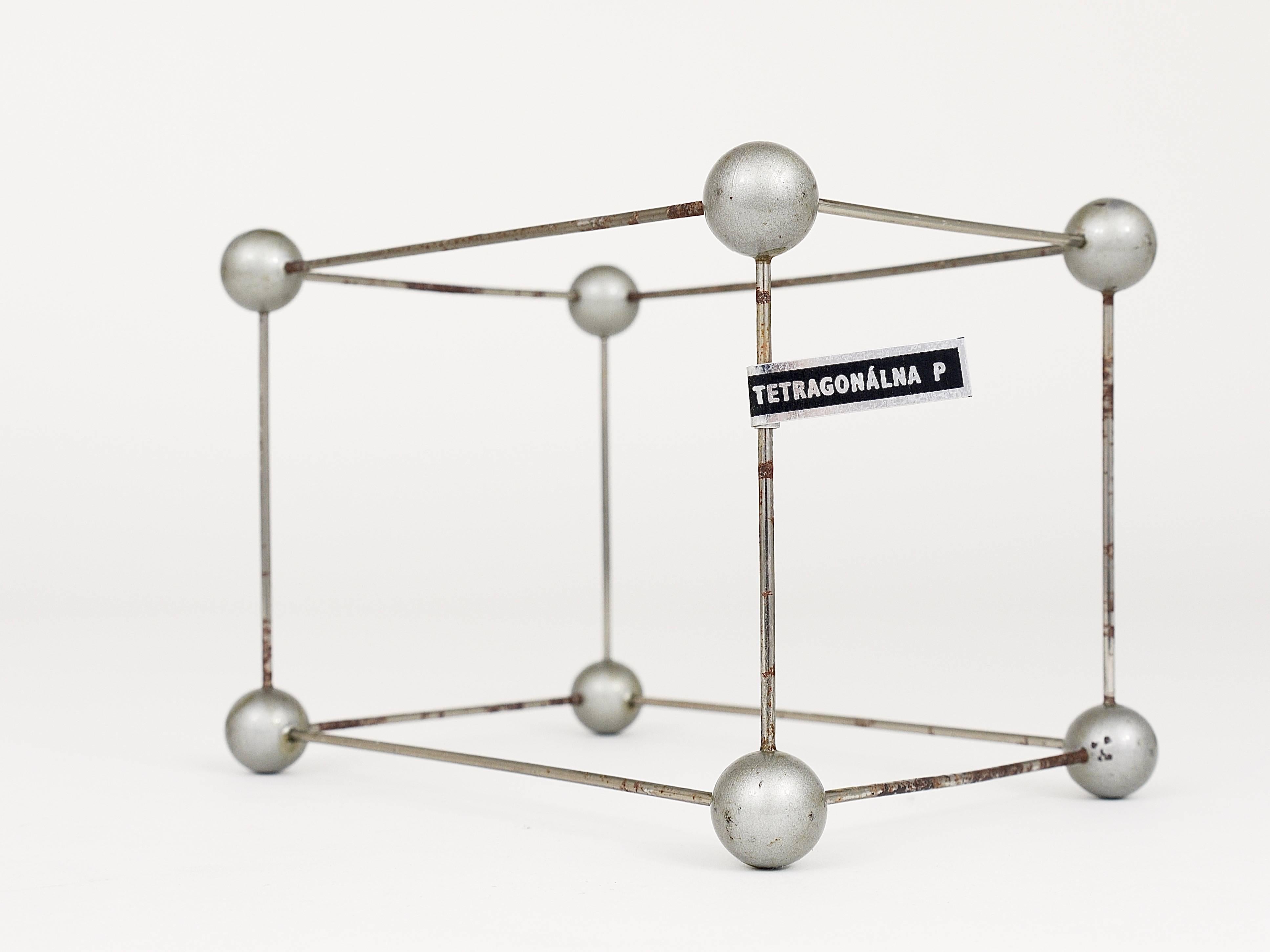 Mid-20th Century Set of Six Different Scientific Crystal Molecular Models from the 1950s