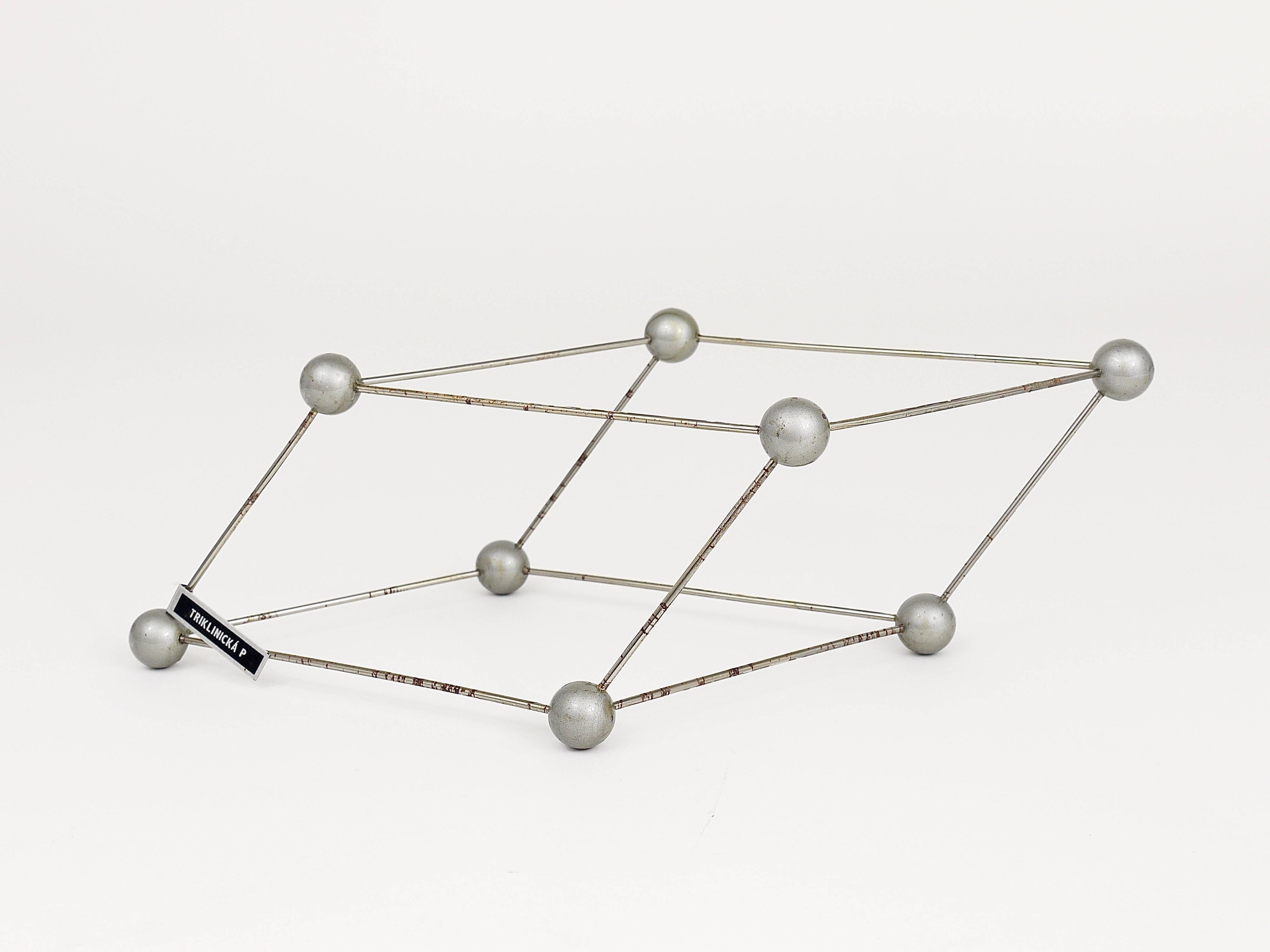 Set of Seven Different Scientific Crystal Molecular Models from the 1950s 1