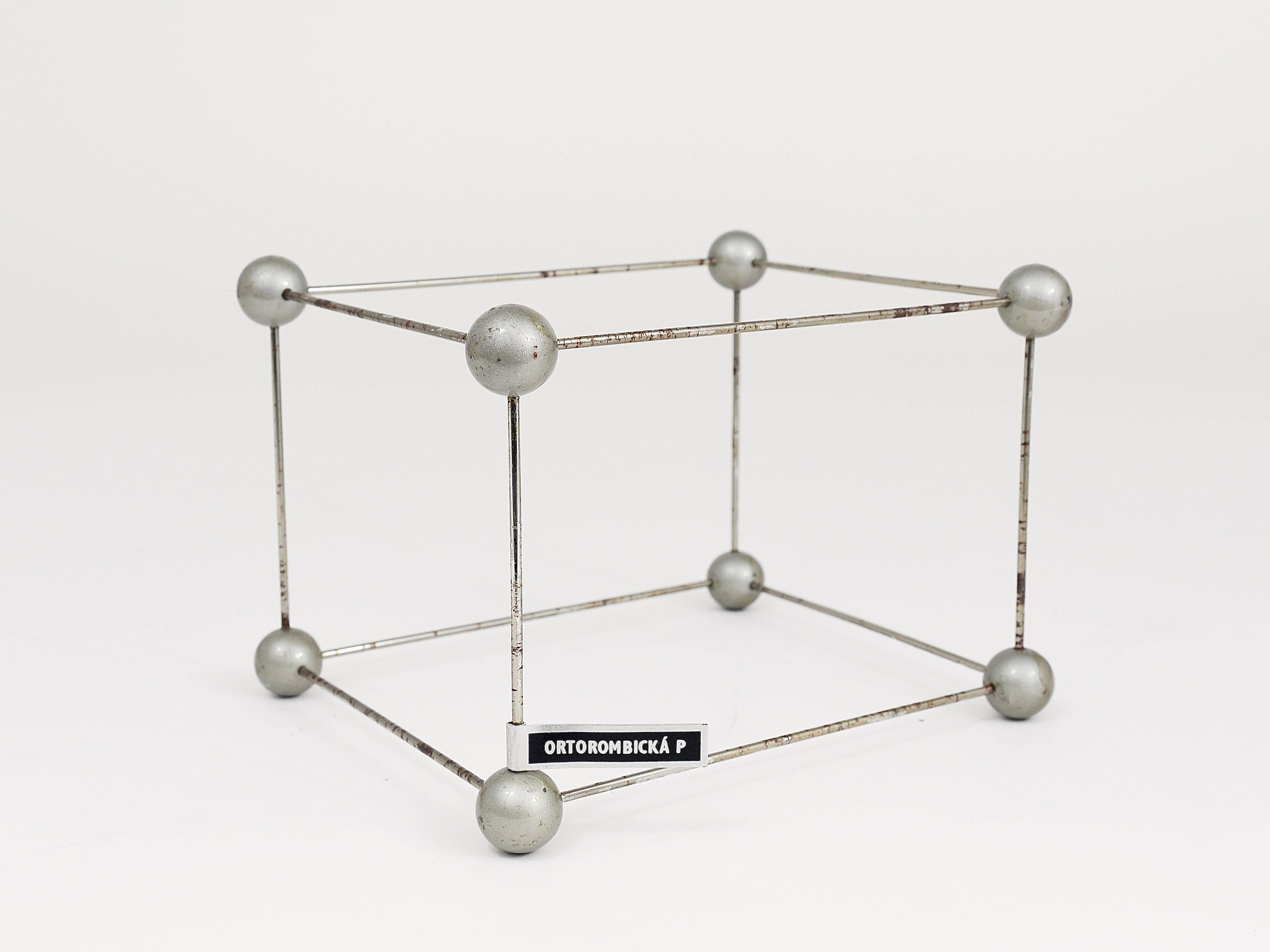 Mid-20th Century Set of Seven Different Scientific Crystal Molecular Models from the 1950s