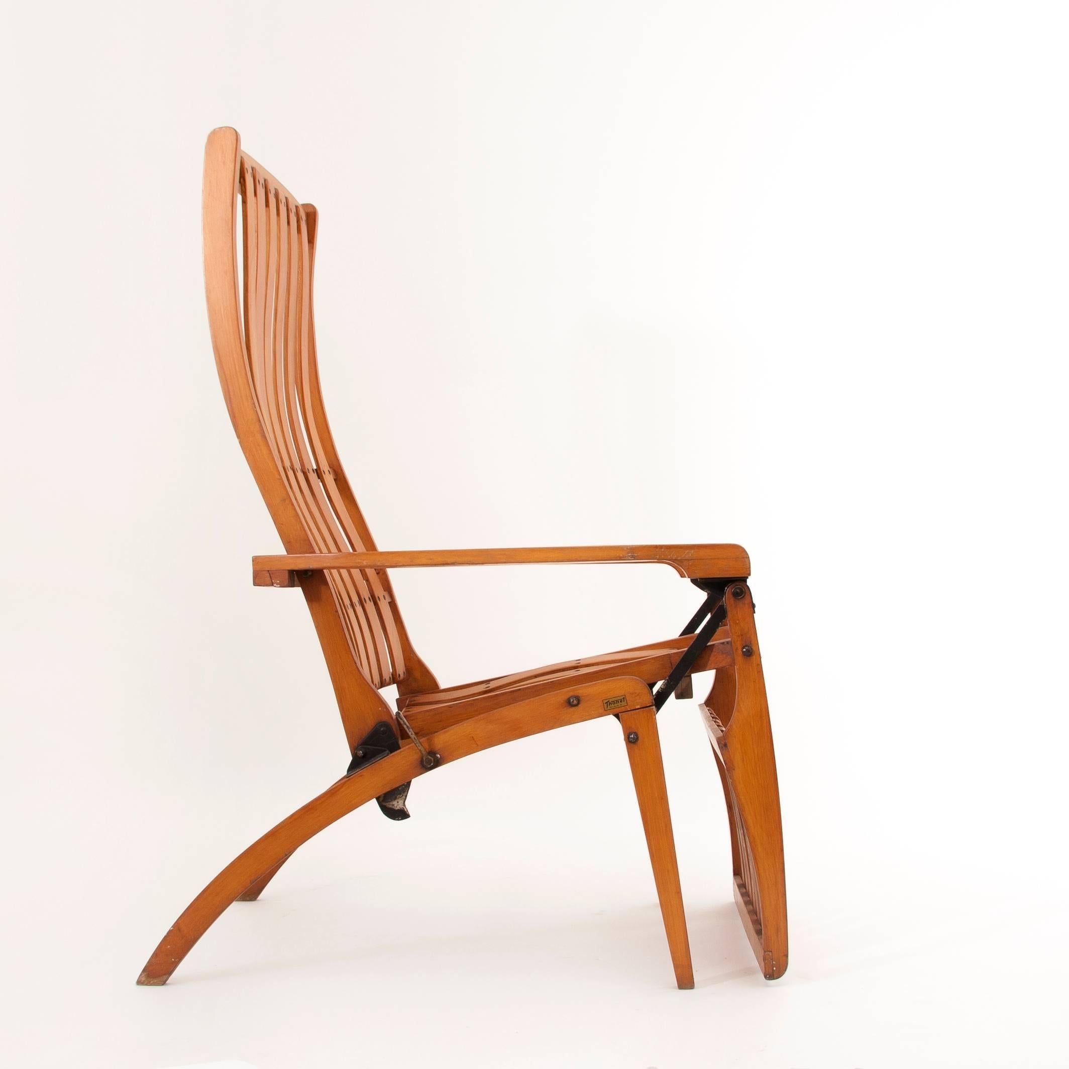 Thonet Siesta Medizinal Bentwood Lounge Chair:: Hans & Wassili Luckhardt:: 1930er Jahre (Mitte des 20. Jahrhunderts)