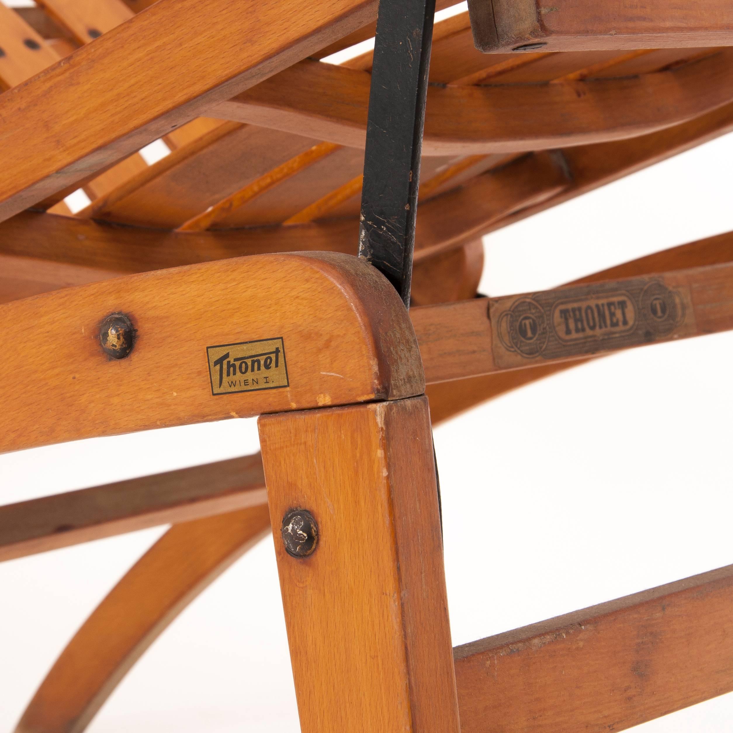Thonet Siesta Medizinal Bentwood Lounge Chair:: Hans & Wassili Luckhardt:: 1930er Jahre (Art déco)