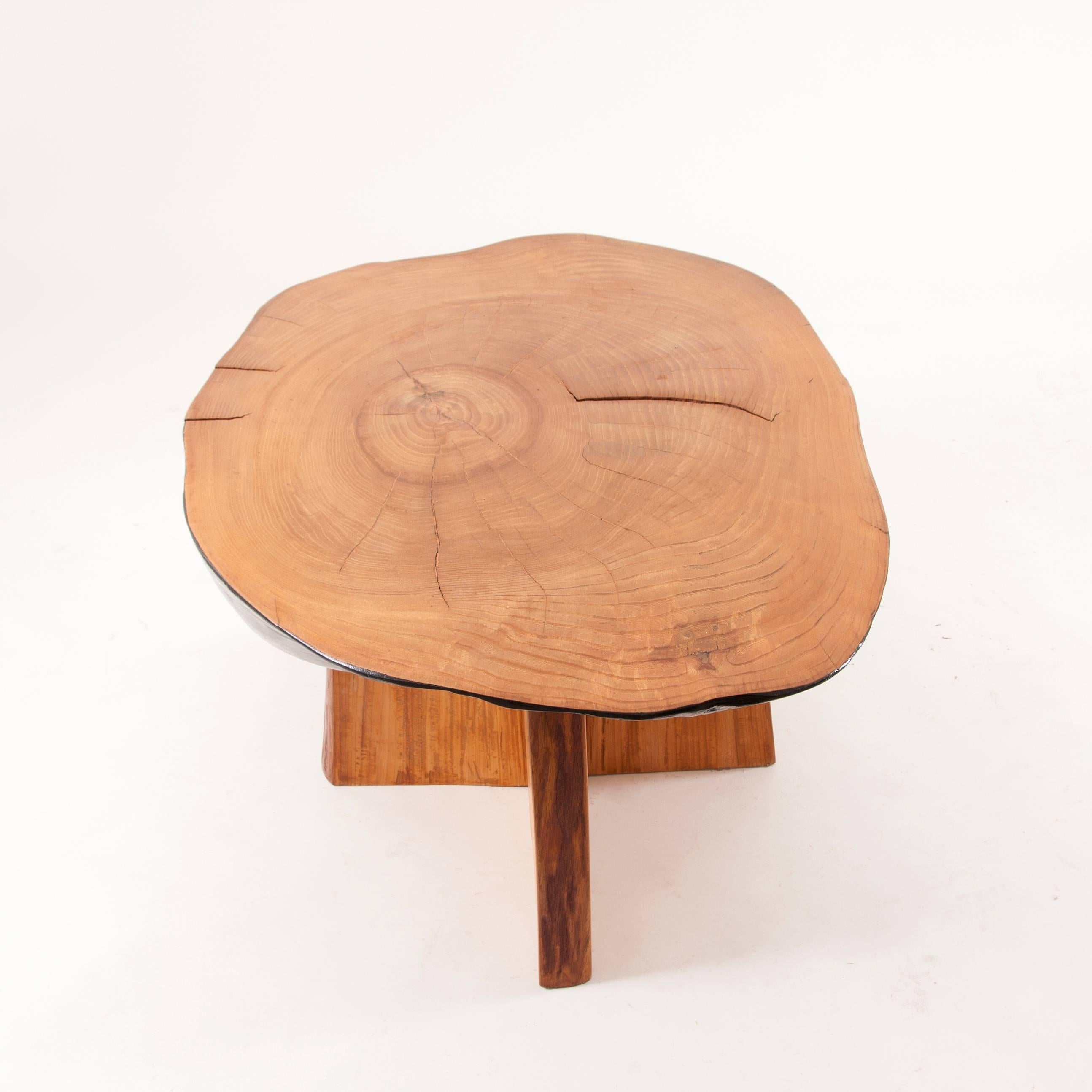 Impressive Maple Tree Trunk Coffee Table in the Style of George Nakashima, 1950s 4