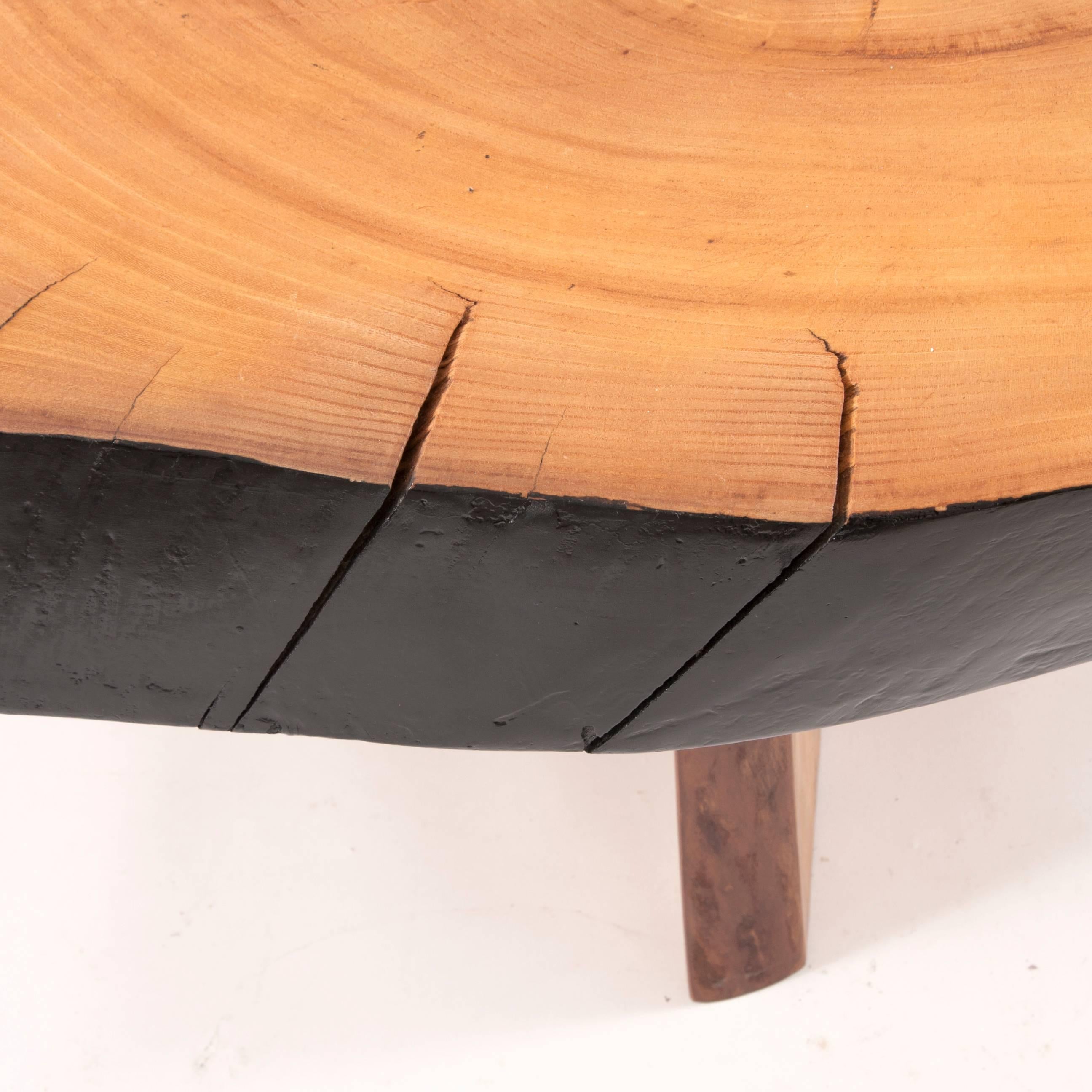 Impressive Maple Tree Trunk Coffee Table in the Style of George Nakashima, 1950s 1