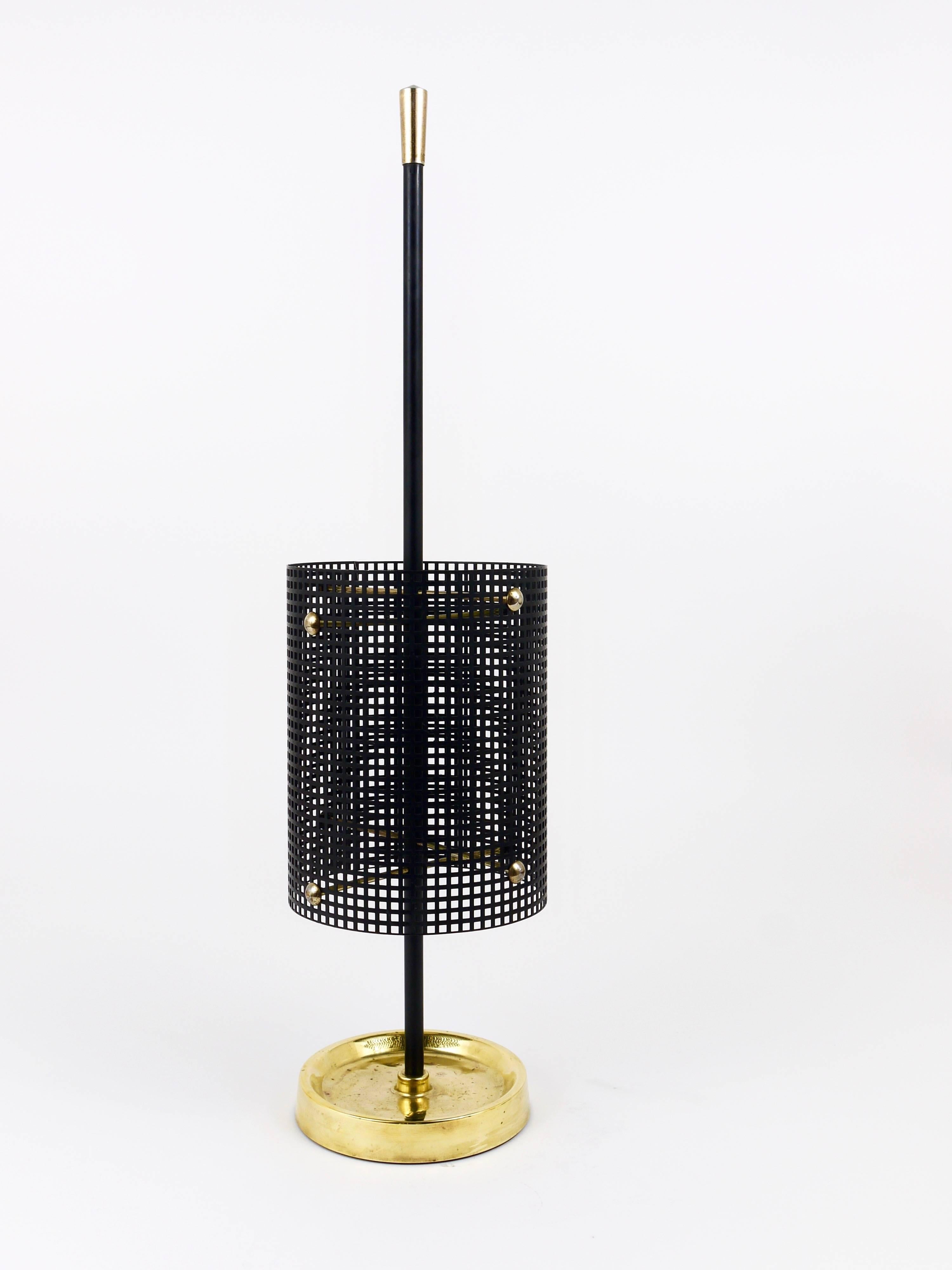 Metal Black Mid-Century Mathieu Mategot Style Umbrella Stand, France, 1950s