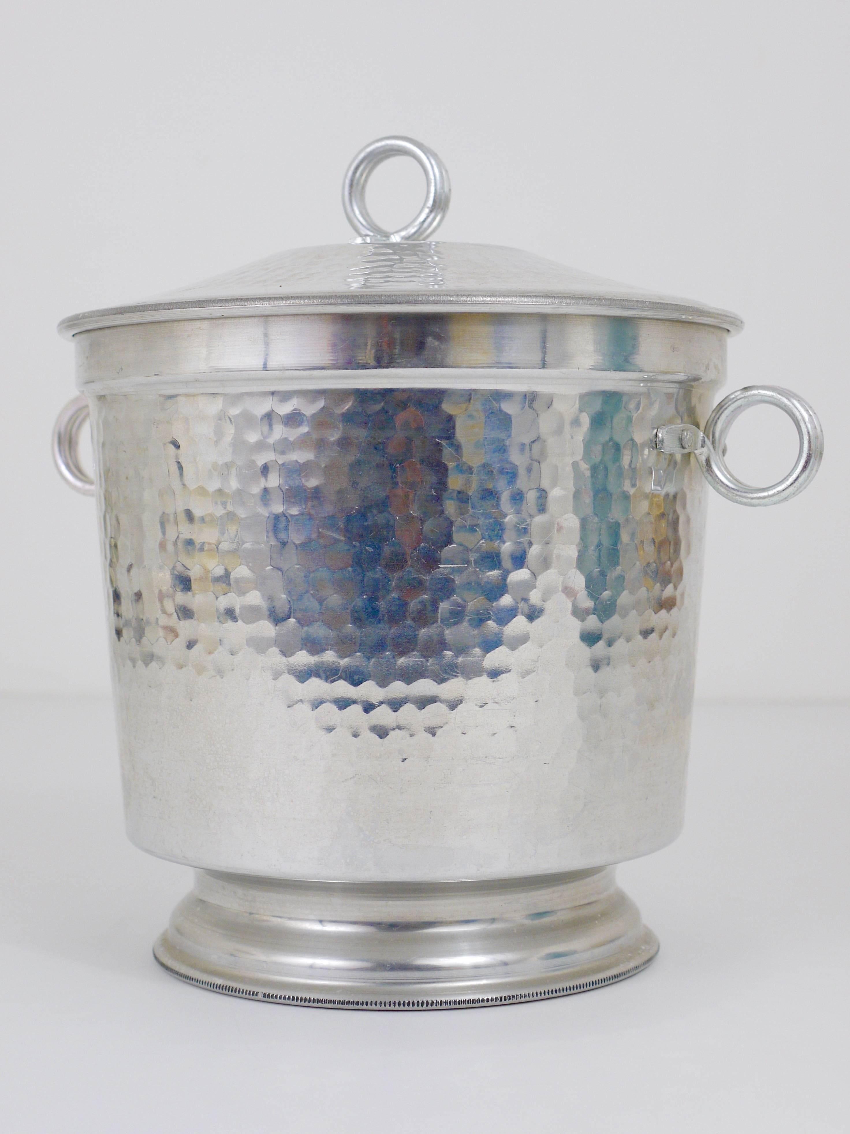 20th Century Italian Modernist Ice Bucket or Wine Cooler with Lid, 1950s