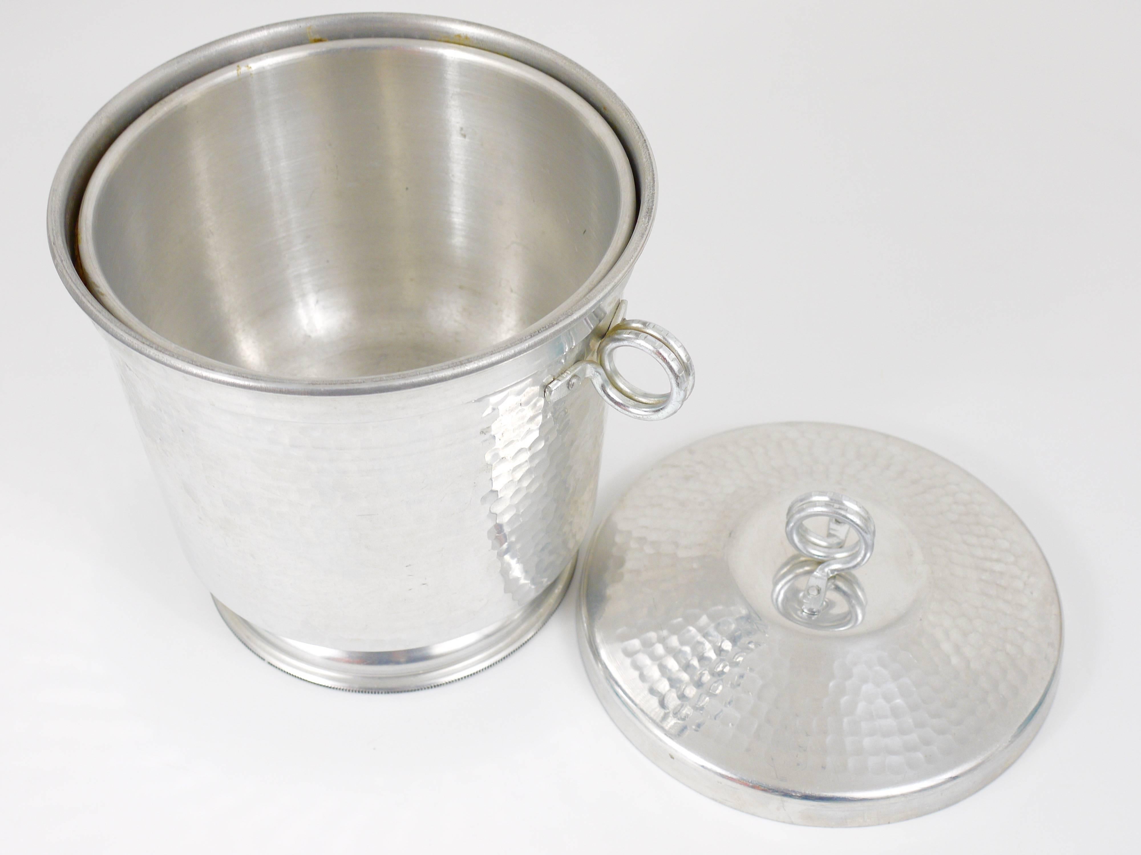 Italian Modernist Ice Bucket or Wine Cooler with Lid, 1950s 3