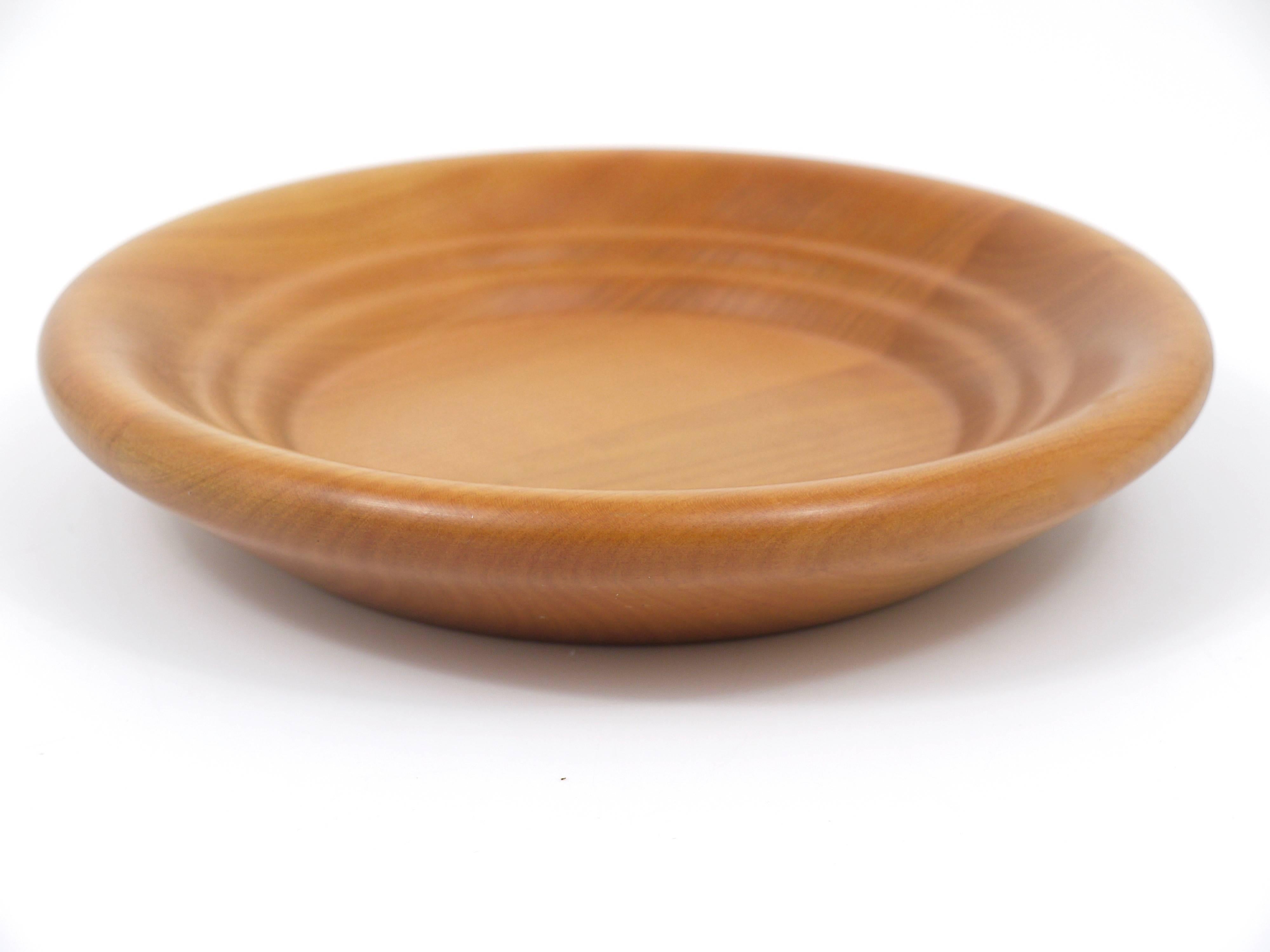 Mid-Century Modern Carl Aubock Wooden Modernist Fruit Bowl Wood Plate , Austria, 1970s For Sale