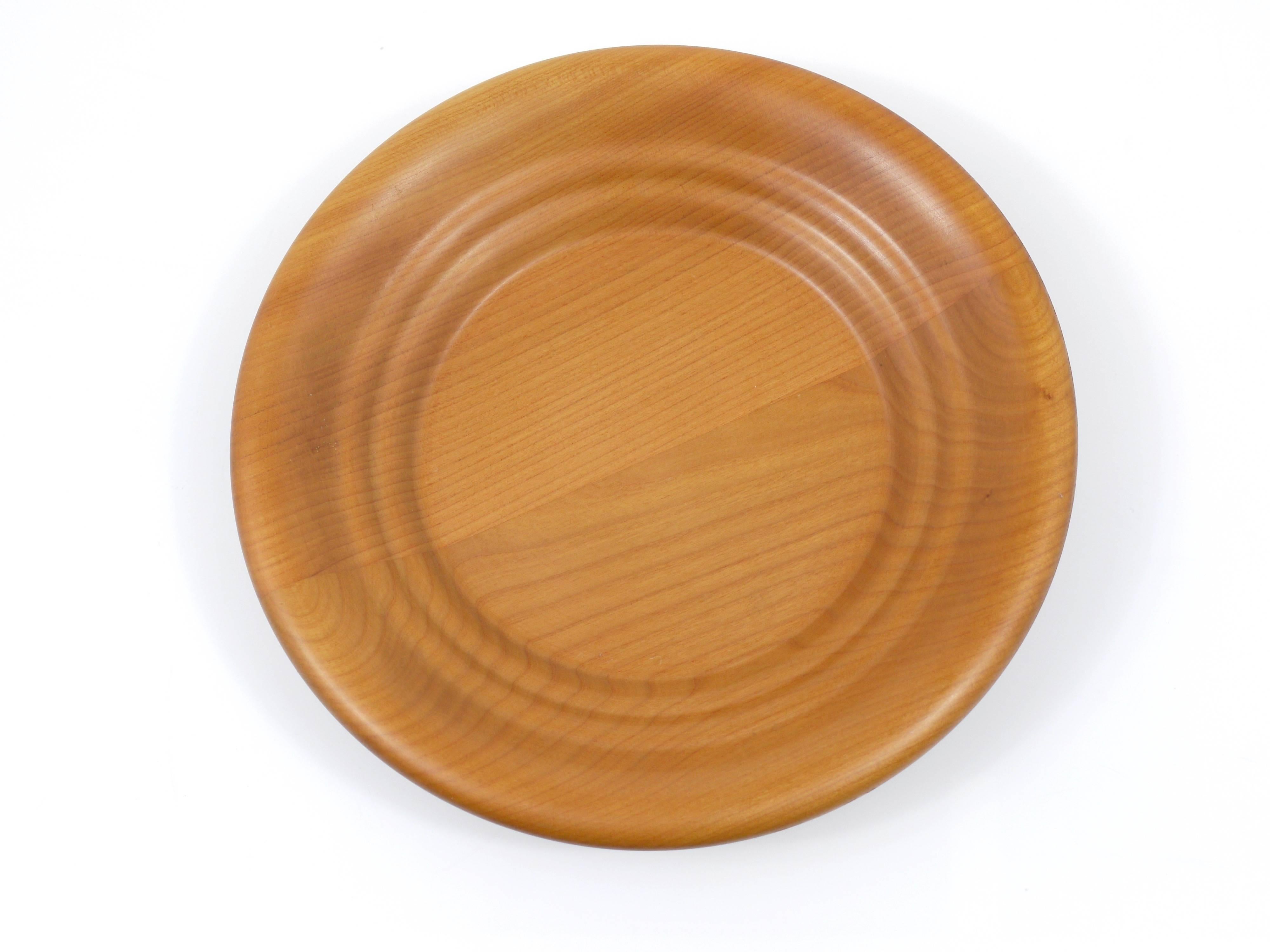 Carl Aubock Wooden Modernist Fruit Bowl Wood Plate , Austria, 1970s In Good Condition For Sale In Vienna, AT