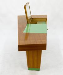 Austrian Modernist Vanity Console Table with Fold-Out Mirror from the 1950s