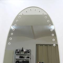Huge Elliptical Wall Mirror by Gino Sarfatti for Arteluce, Italy, 1970s