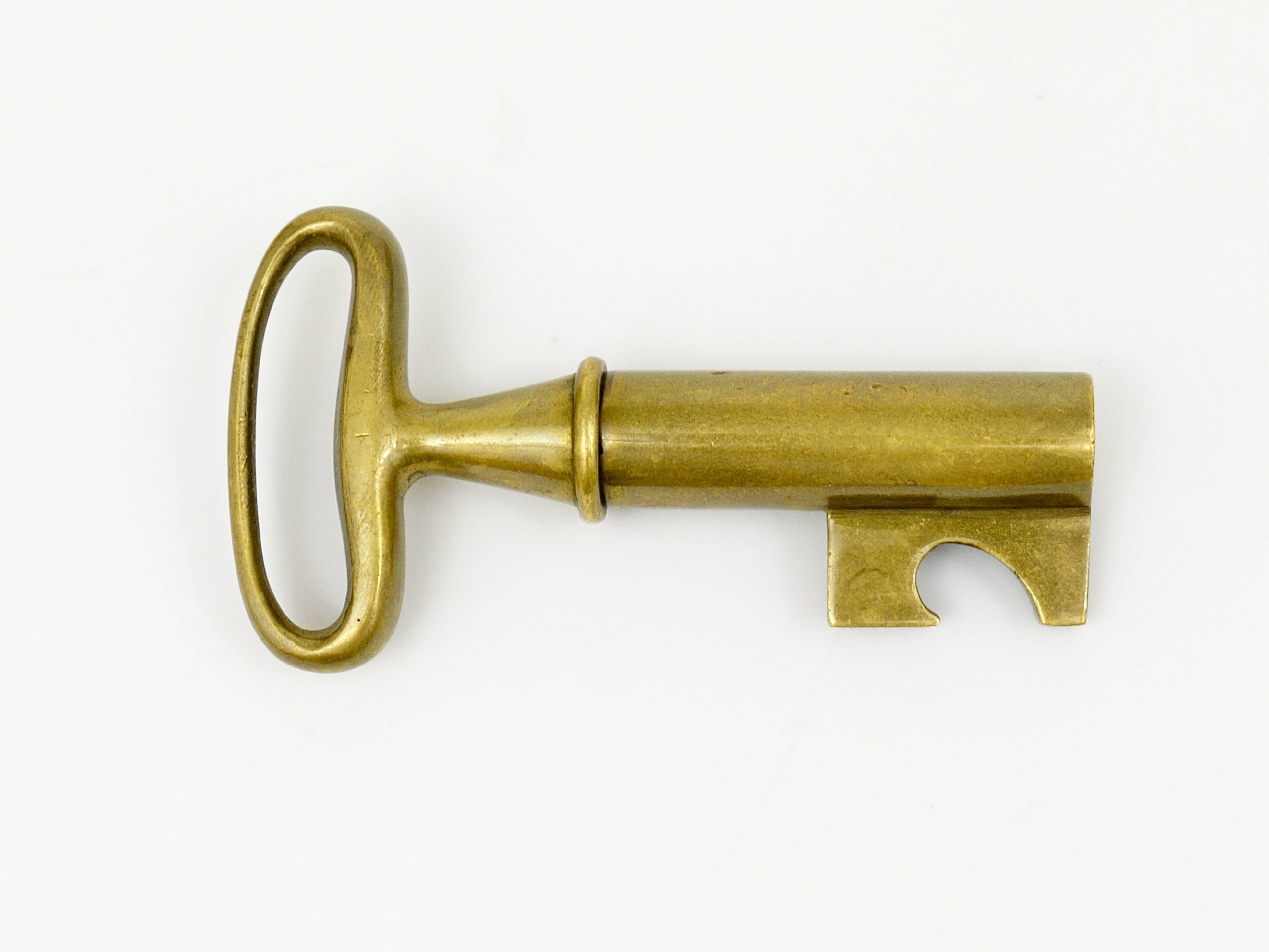 A beautiful cork screw in the shape of a key, designed and executed by Carl Aubock, Austria, 1950s. Marked. A Carl Aubock classic in good condition with nice patina. 

We offer an identical but bigger key cork screw in our other listing. 