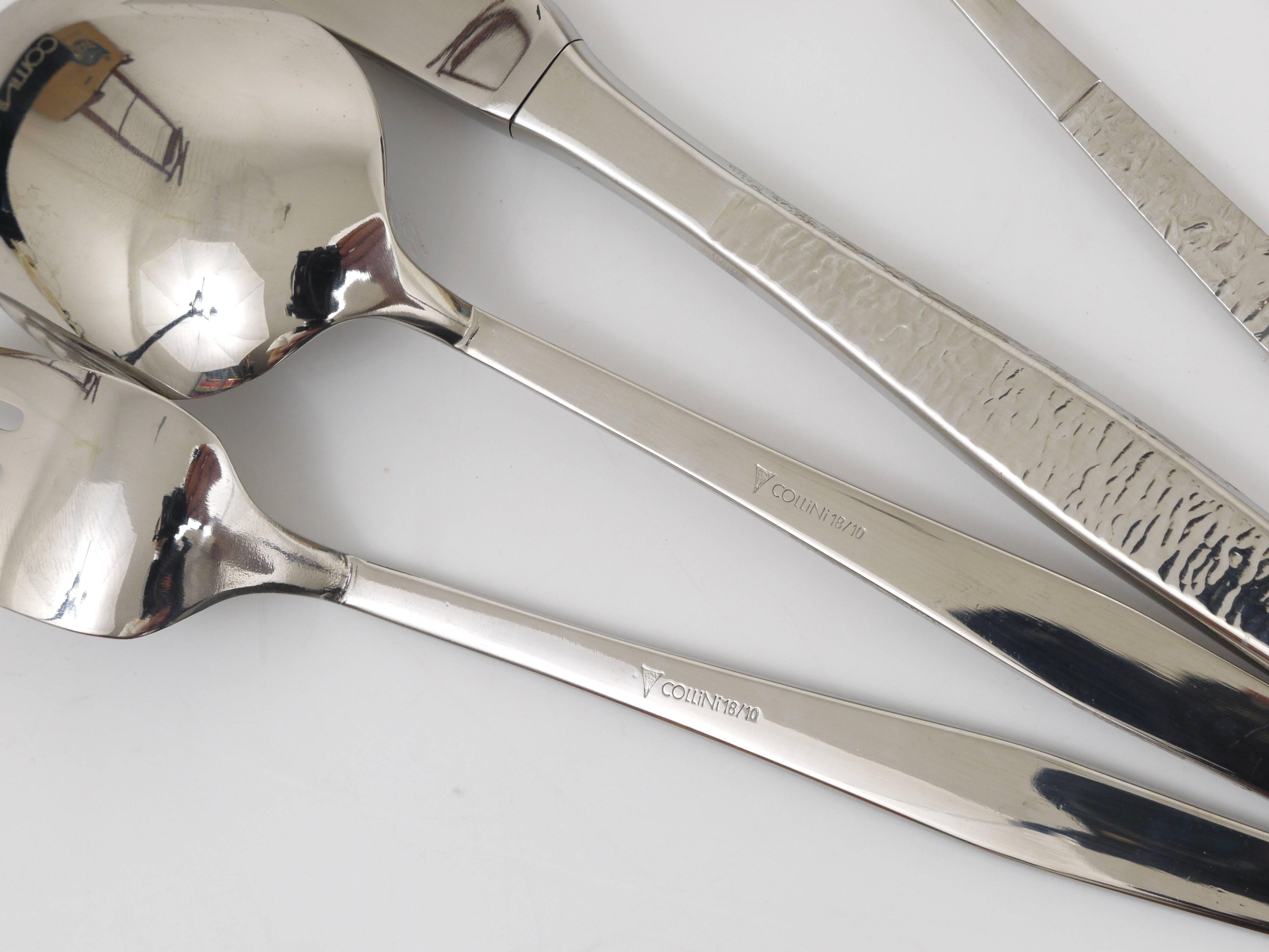 Stainless Steel Austrian Modernist Flatware Cutlery by Collini Austria, 1960s