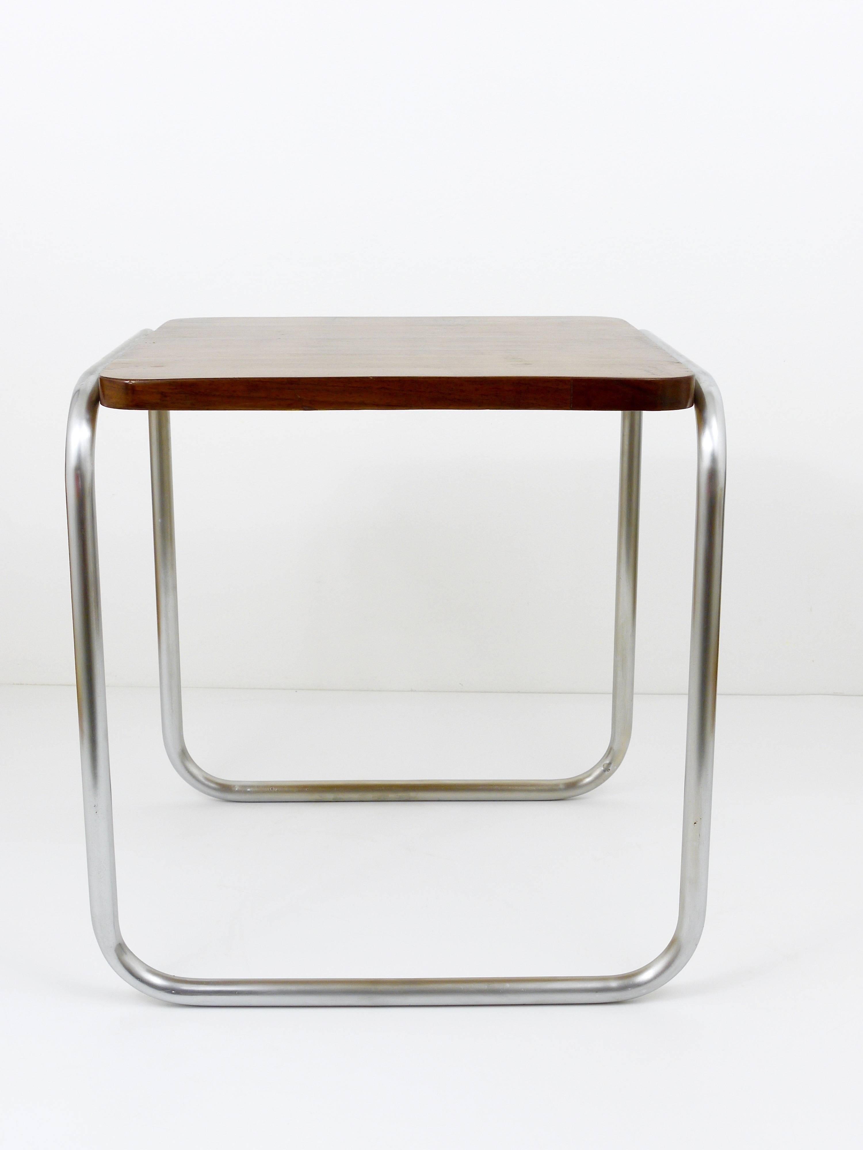German Bauhaus Tubular Steel Side Table or Stool, 1930s 2