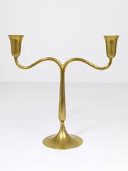 Hagenauer Vienna Brass Candelabra Mid-Century Candle Holder, Austria, 1940s