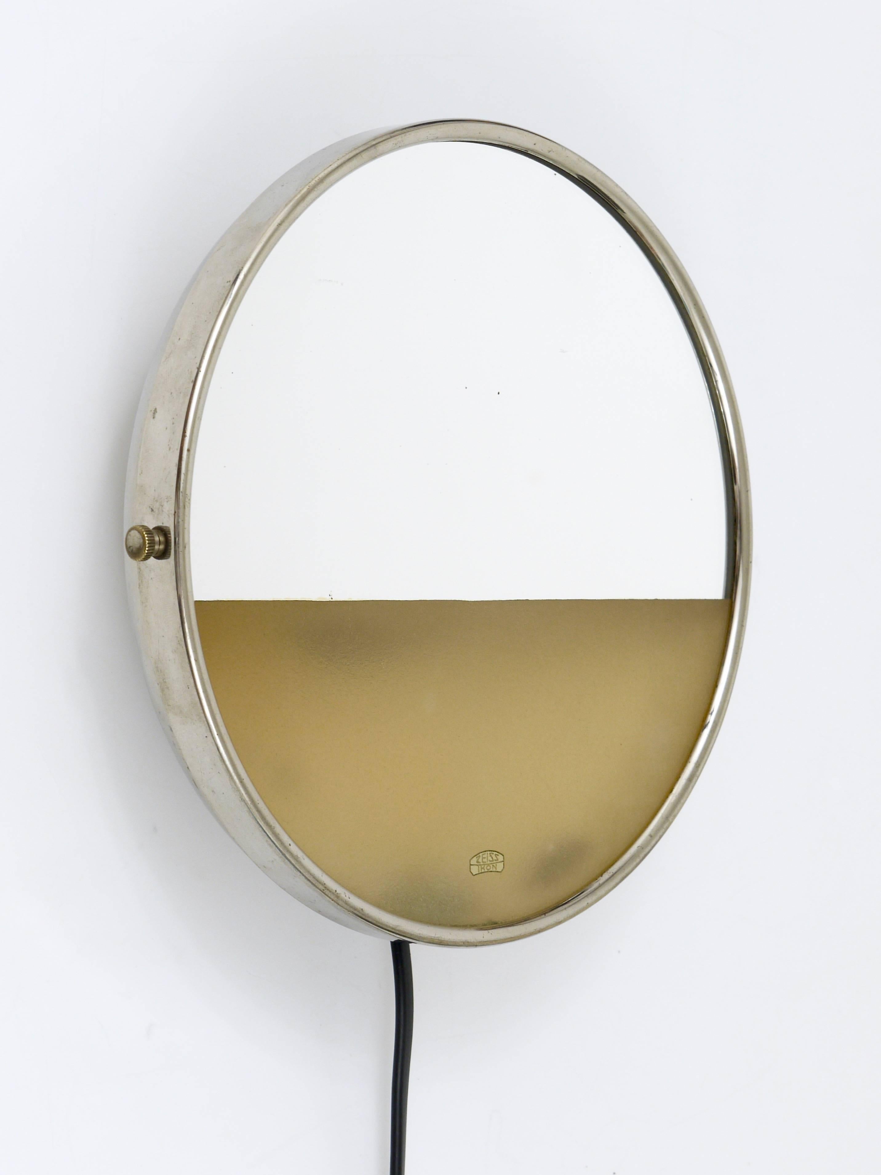Mid-20th Century Illuminated Shaving or Vanity Mirror by Marcel Breuer, Bauhaus for Zeiss Ikon
