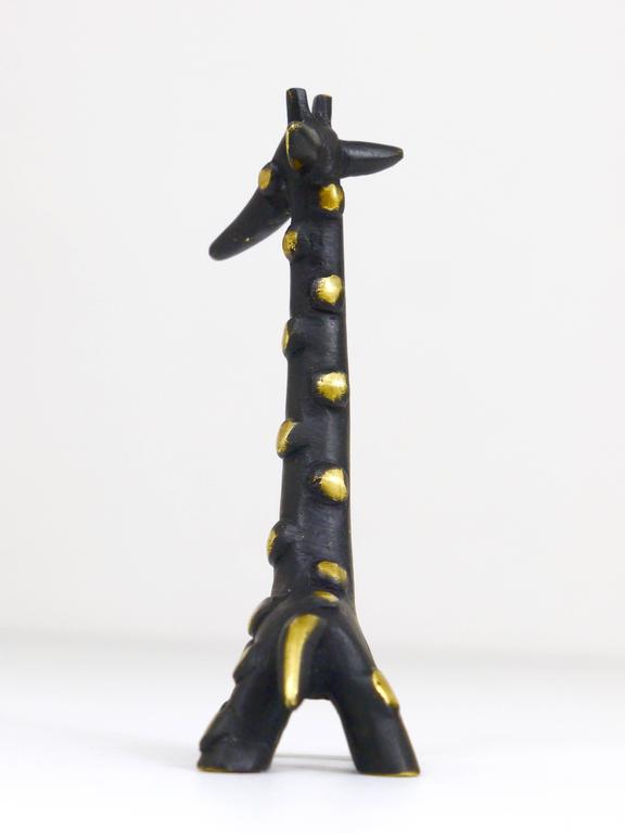 Walter Bosse Brass Giraffe Figurine, Hertha Baller, Austria, 1950s  For Sale 2